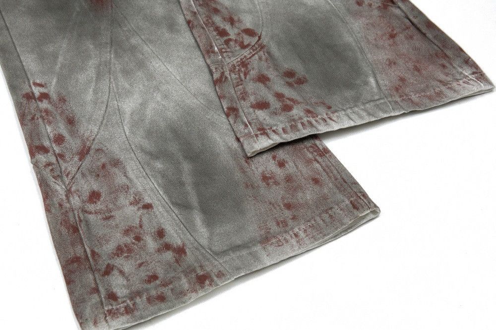 Vintage Men's vintage loose wide-leg distressed dirty bootcut jeans Size US 32 / EU 48 - 6 Thumbnail