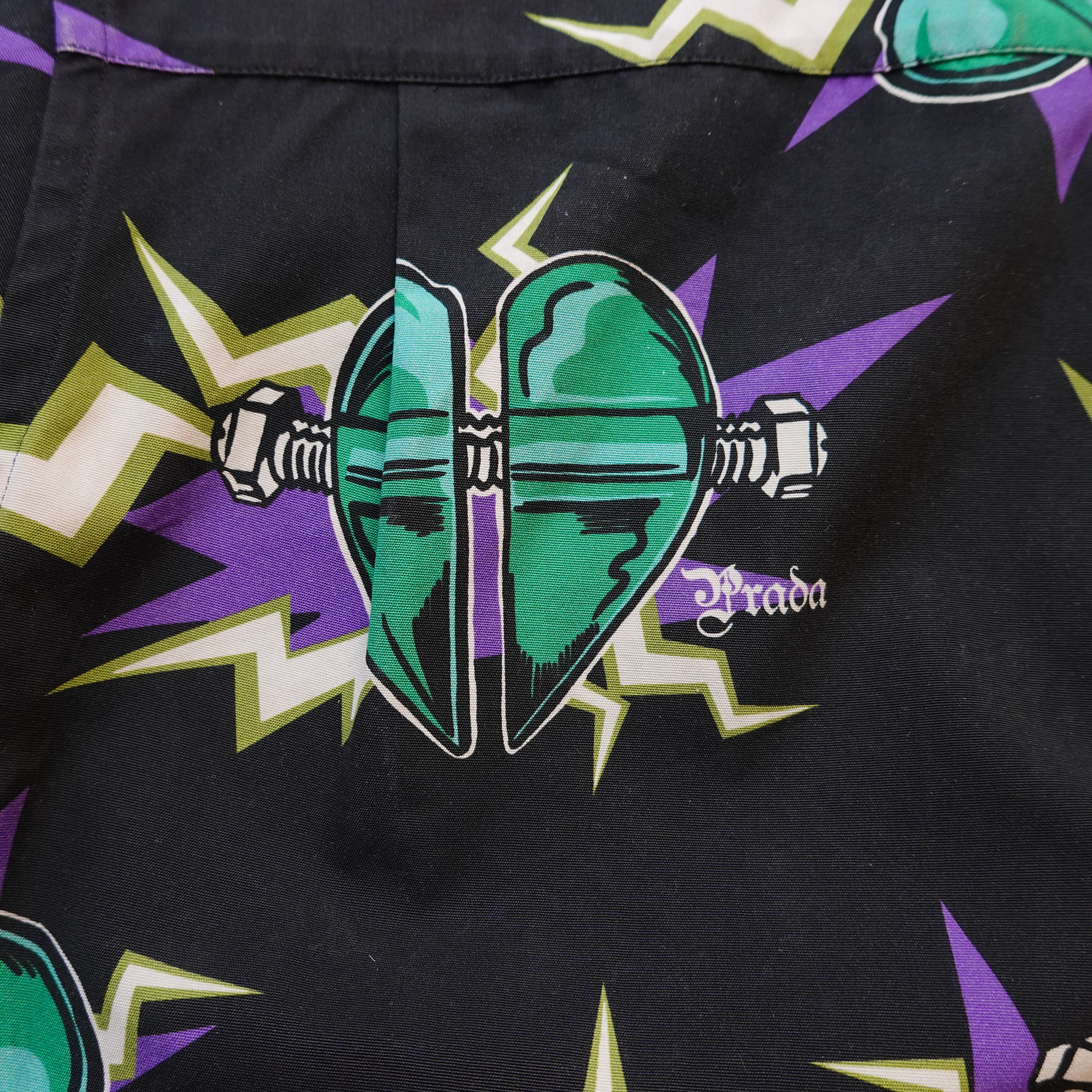 Prada 2019 Prada Frankenstein Universal SS Bowling Shirt - Size M Size US M / EU 48-50 / 2 - 9 Thumbnail