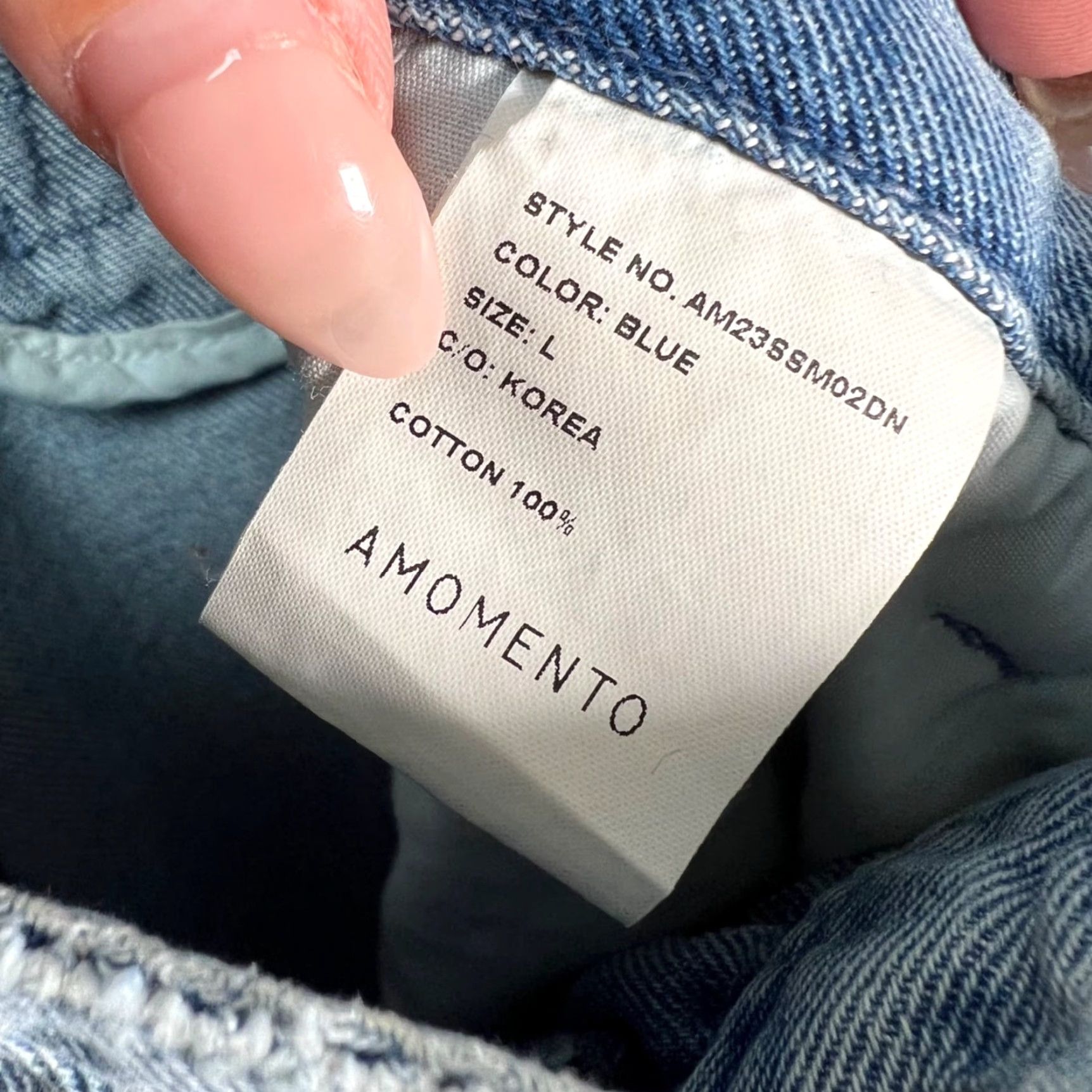 AMOMENTO Amomento Womens Jeans High-Waisted Light Blue Denim 100% Cotton L Adults Large 5-Pocket Rise High Vintage Style Mens Womens Girls Boys Size 36" / US 14 / IT 50 - 4 Thumbnail