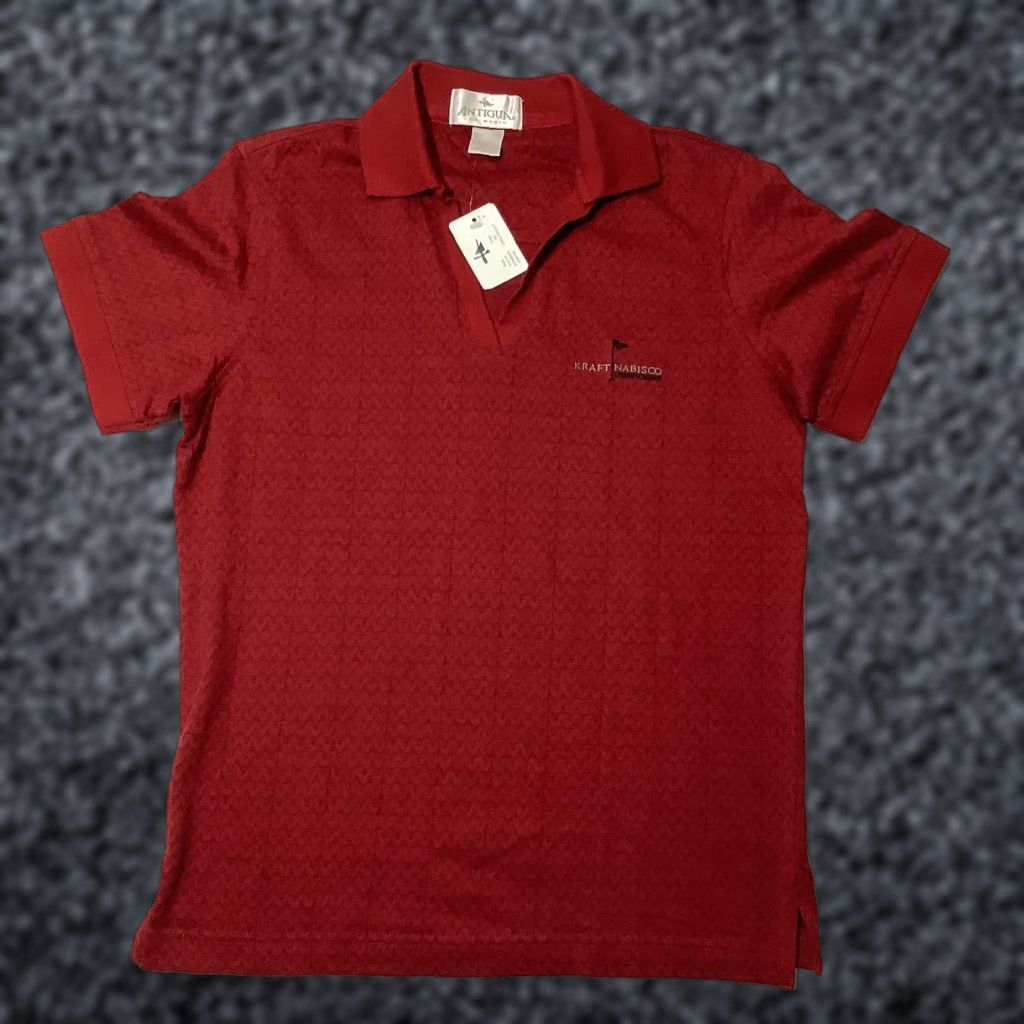 Vintage Antigua Womens Polo Shirt M Red Kraft Nabisco Championship Golf Empire Shirt Womens Black? Size M / US 6-8 / IT 42-44 - 1 Thumbnail