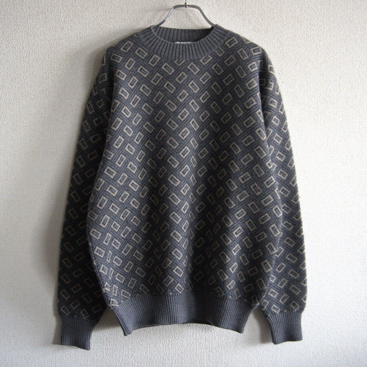 Giorgio Armani Giorgio Armani 90S Patterned Wool Knit Sweater Size M Size US M / EU 48-50 / 2 - 1 Thumbnail