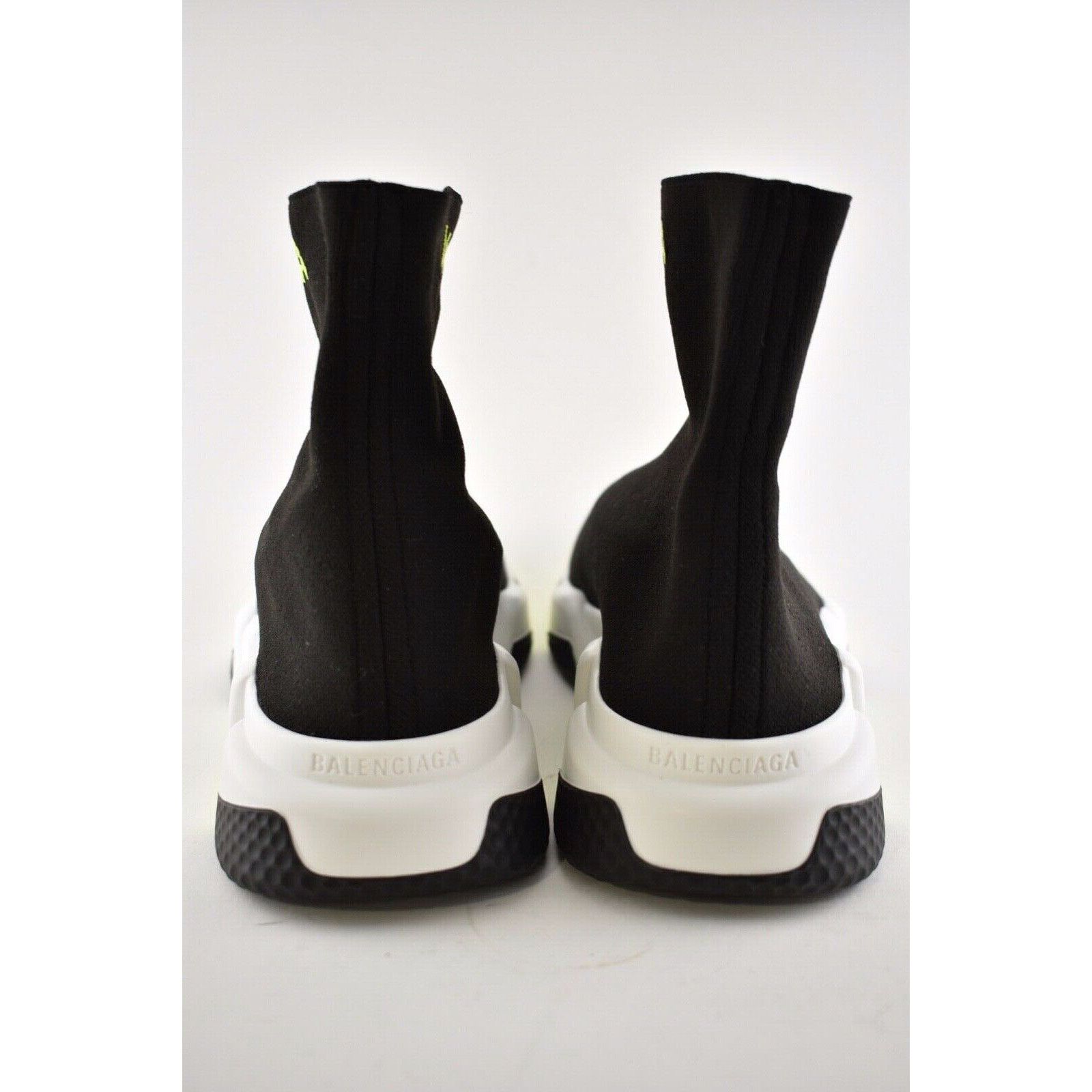 Balenciaga Balenciaga Mens Speed Black Yellow Logo Sock Flat Size US 12 / EU 45 - 10 Thumbnail