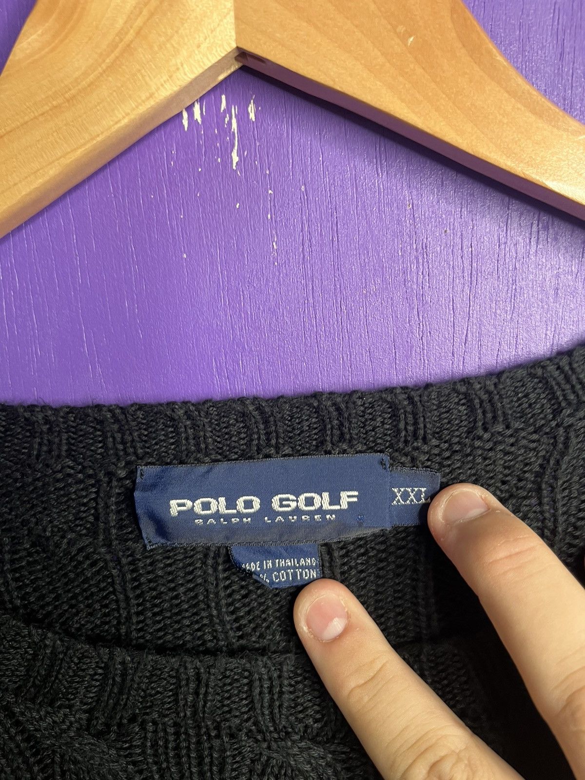 Polo Ralph Lauren × Vintage Vintage 90s Polo Ralph Lauren golf logo sweater Size US XXL / EU 58 / 5 - 4 Thumbnail