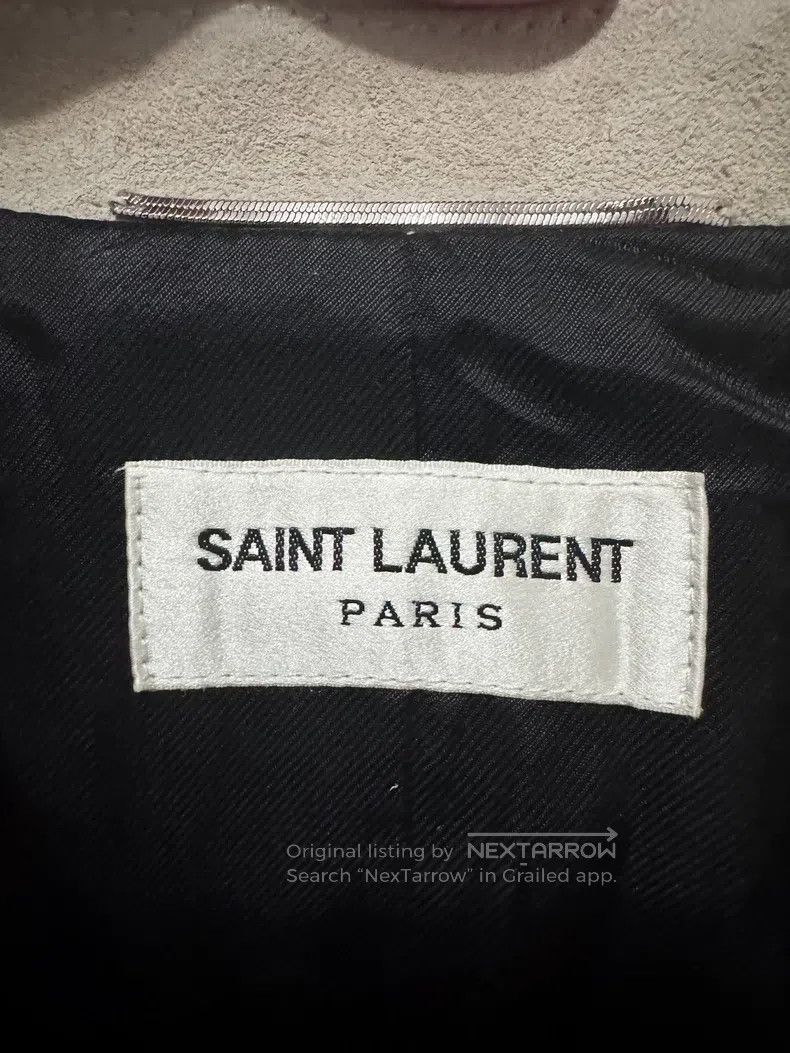 Saint Laurent Paris Saint Laurent Paris Beige distressed suede hunting jacket Size US S / EU 44-46 / 1 - 5 Thumbnail