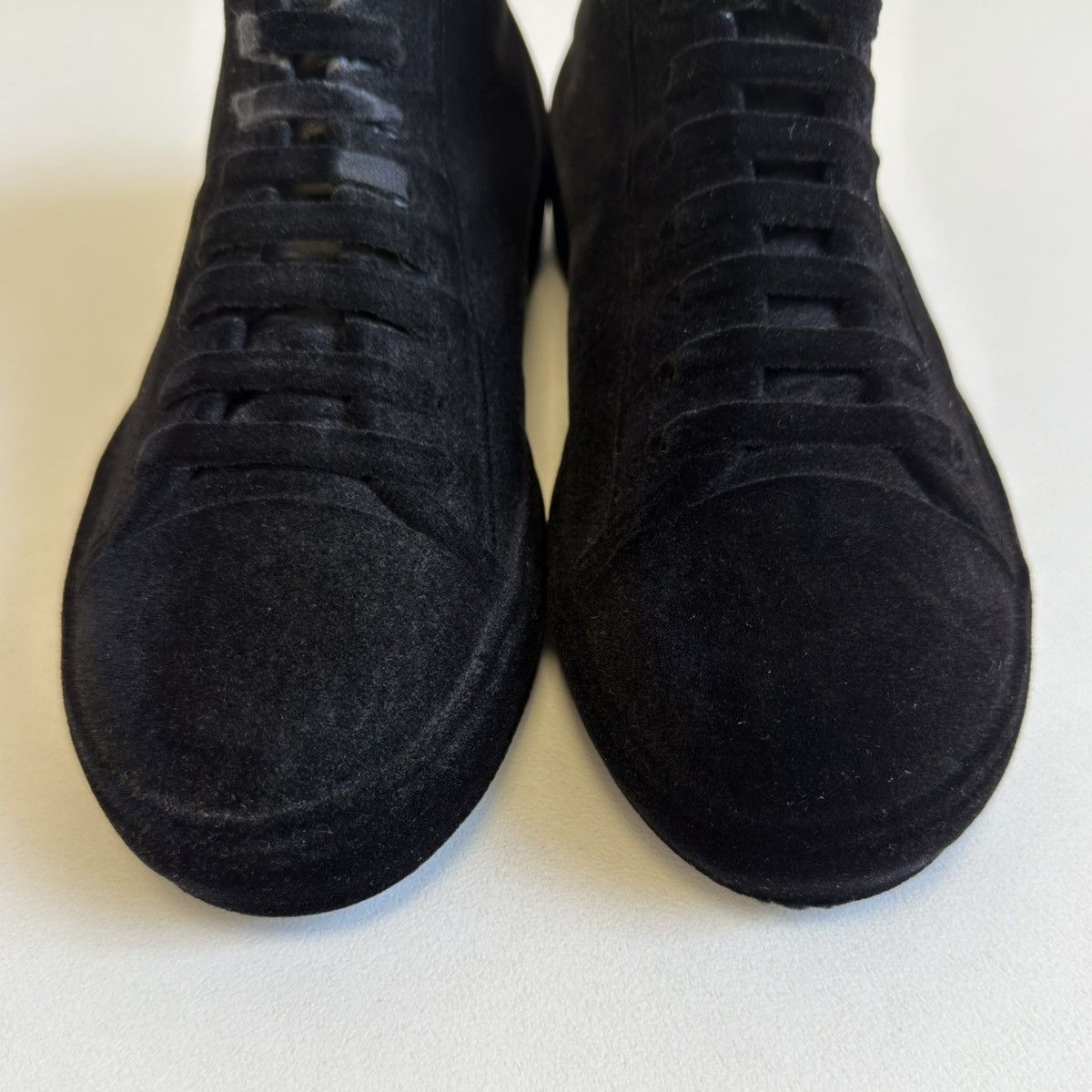 Maison Margiela A/W 09 Black ‘Flocked Velvet’ Sneakers Size US 8 / EU 41 - 11 Thumbnail