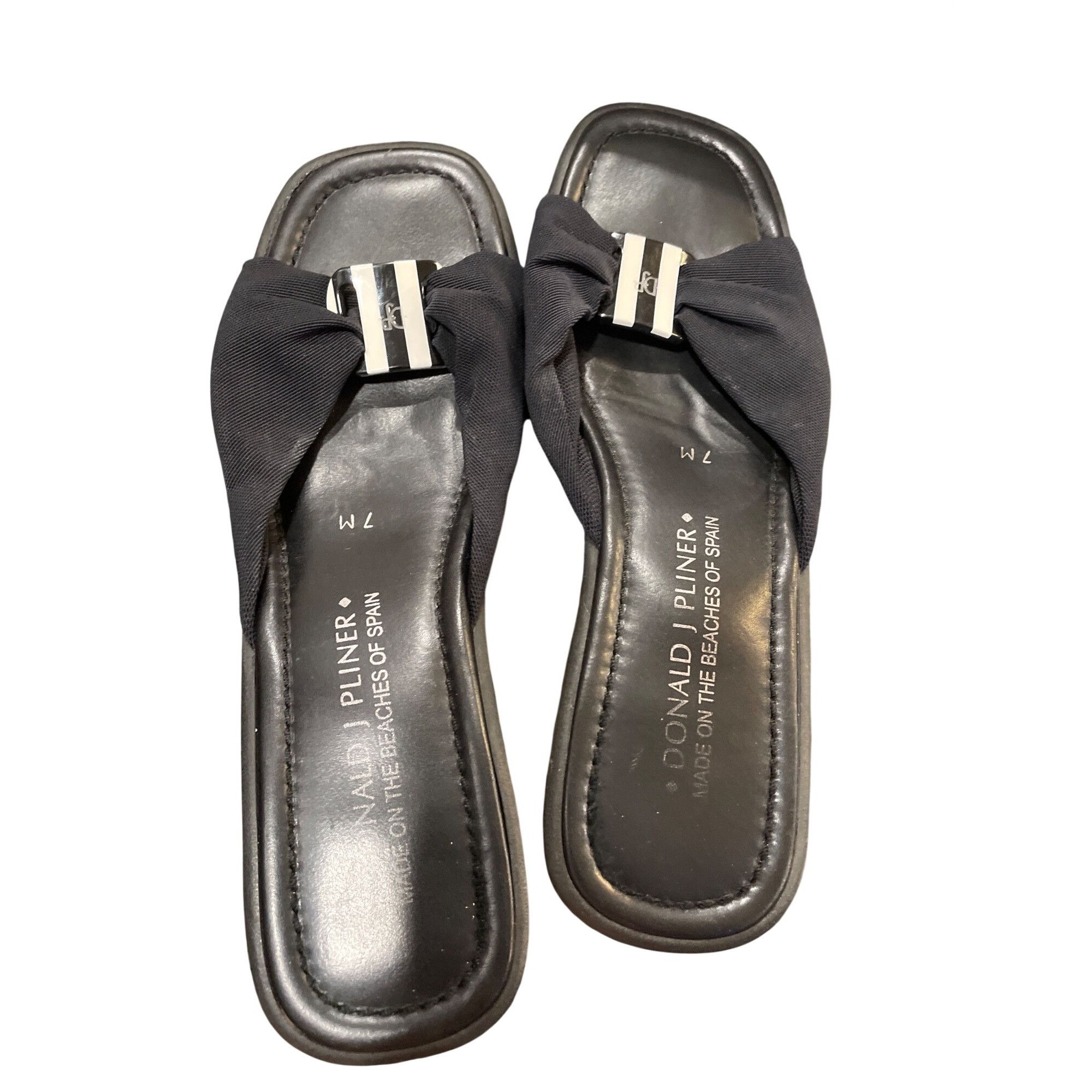 Donald Pliner Donald Pliner wms 2.5" black open toe wedge heels shoes sz 7 Size US 7 / IT 37 - 11 Thumbnail