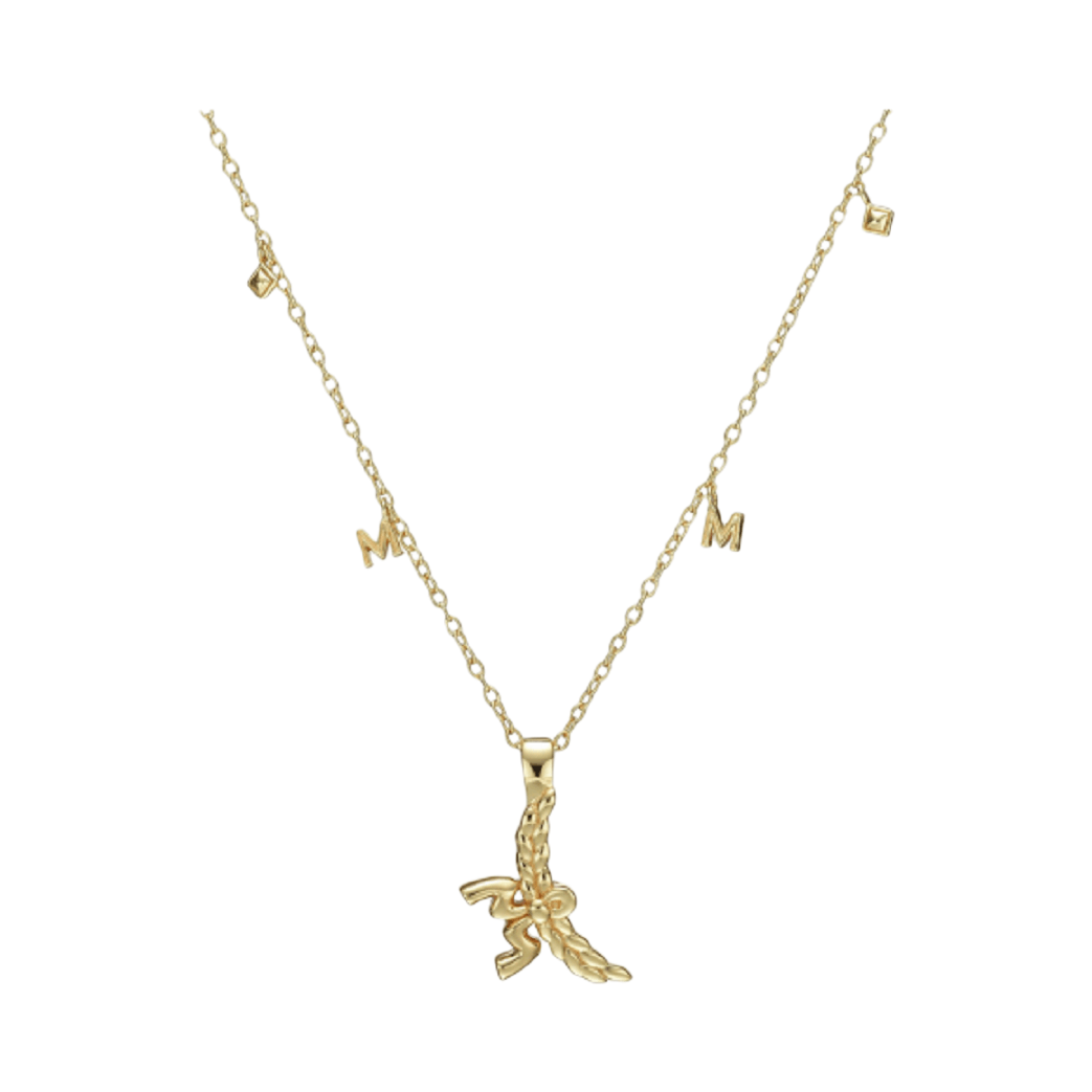 MCM Women's Gold 3D Logo Laurel Charm Pendant Necklace Size ONE SIZE - 1 Thumbnail