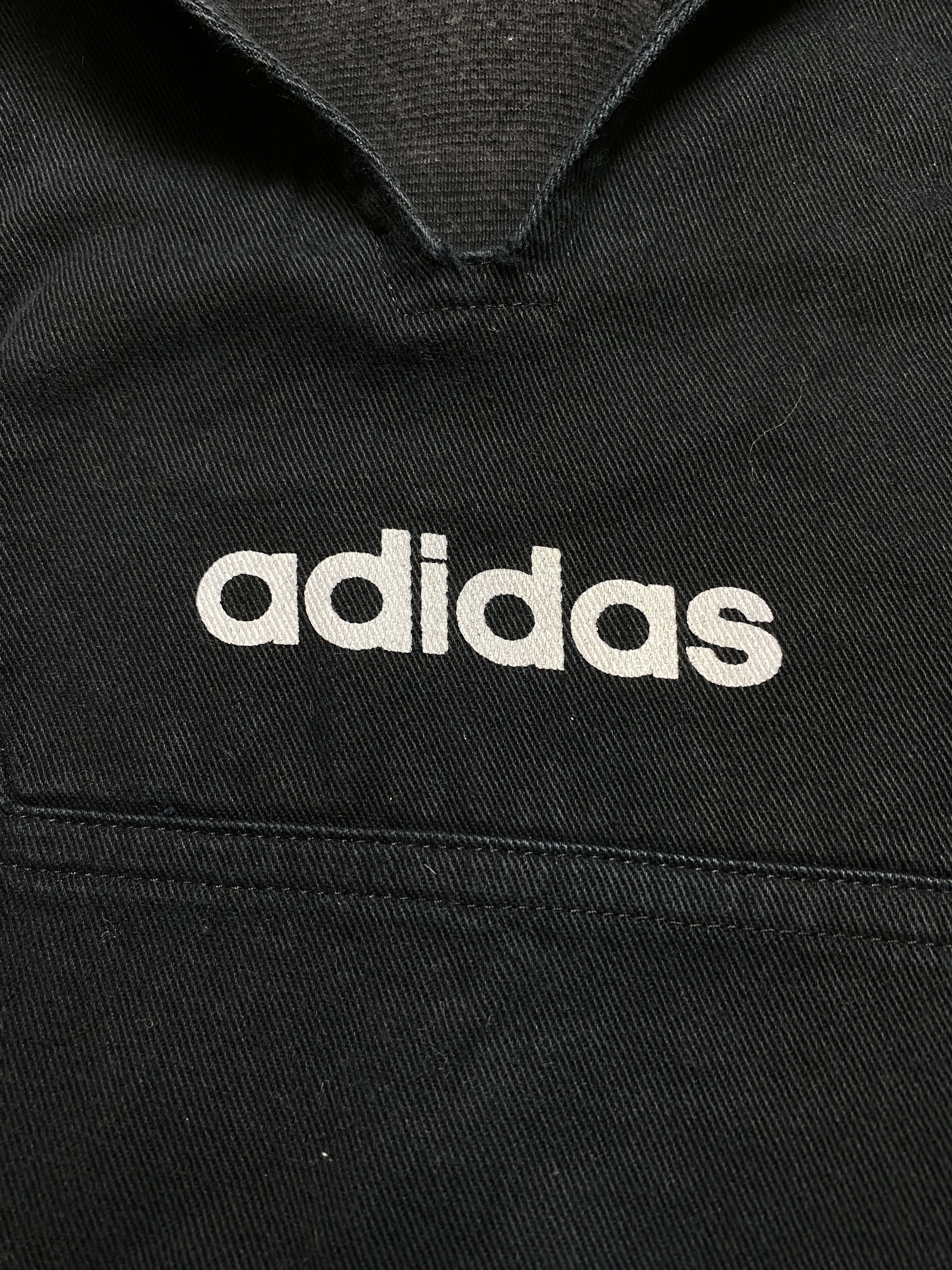 Adidas × Vintage Adidas black crewneck hoodie big spell out logo vintage y2k Size US L / EU 52-54 / 3 - 4 Thumbnail