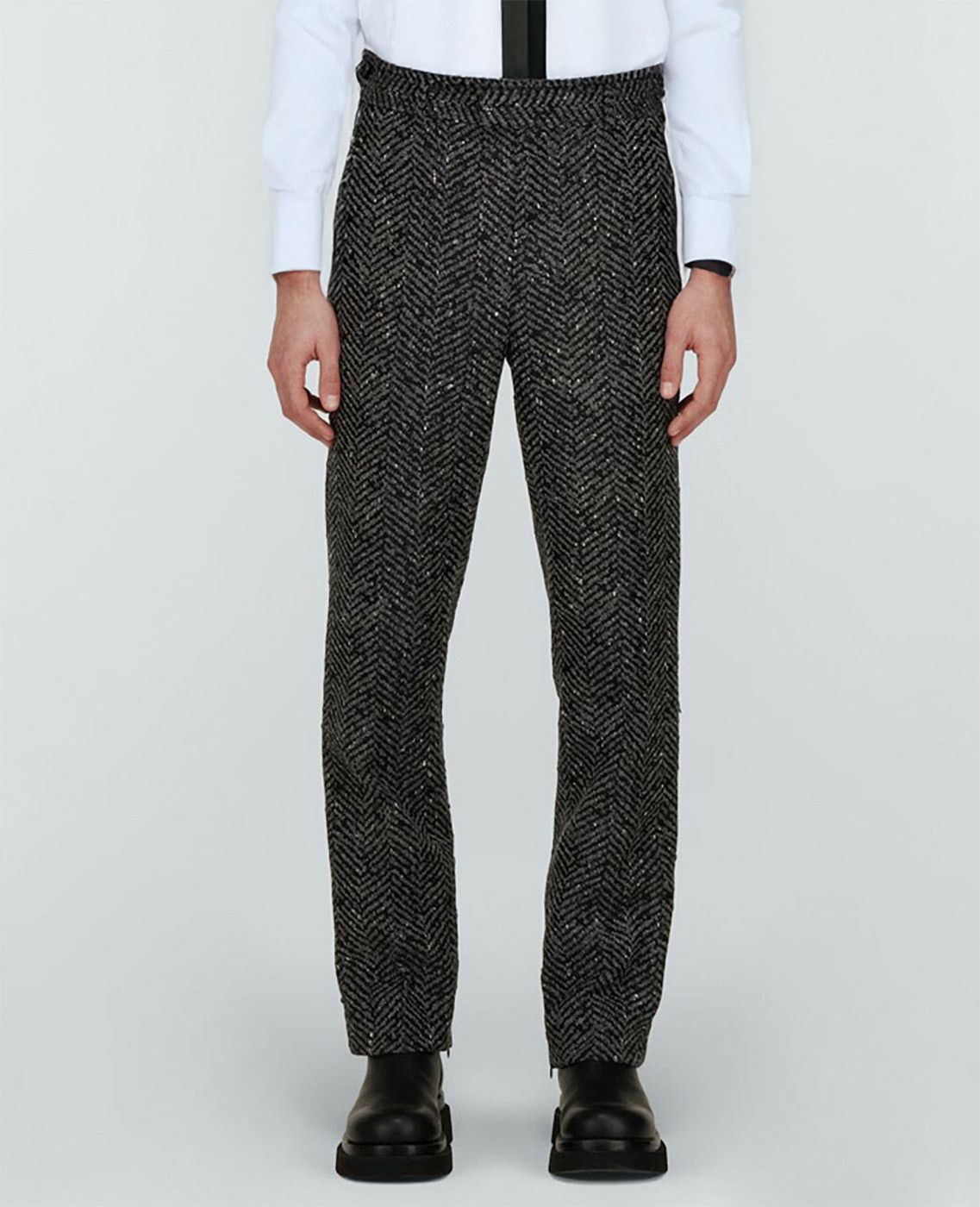 Bottega Veneta Runway FW '22 Herringbone Wool-Blend Pants Size 42R - 1 Thumbnail