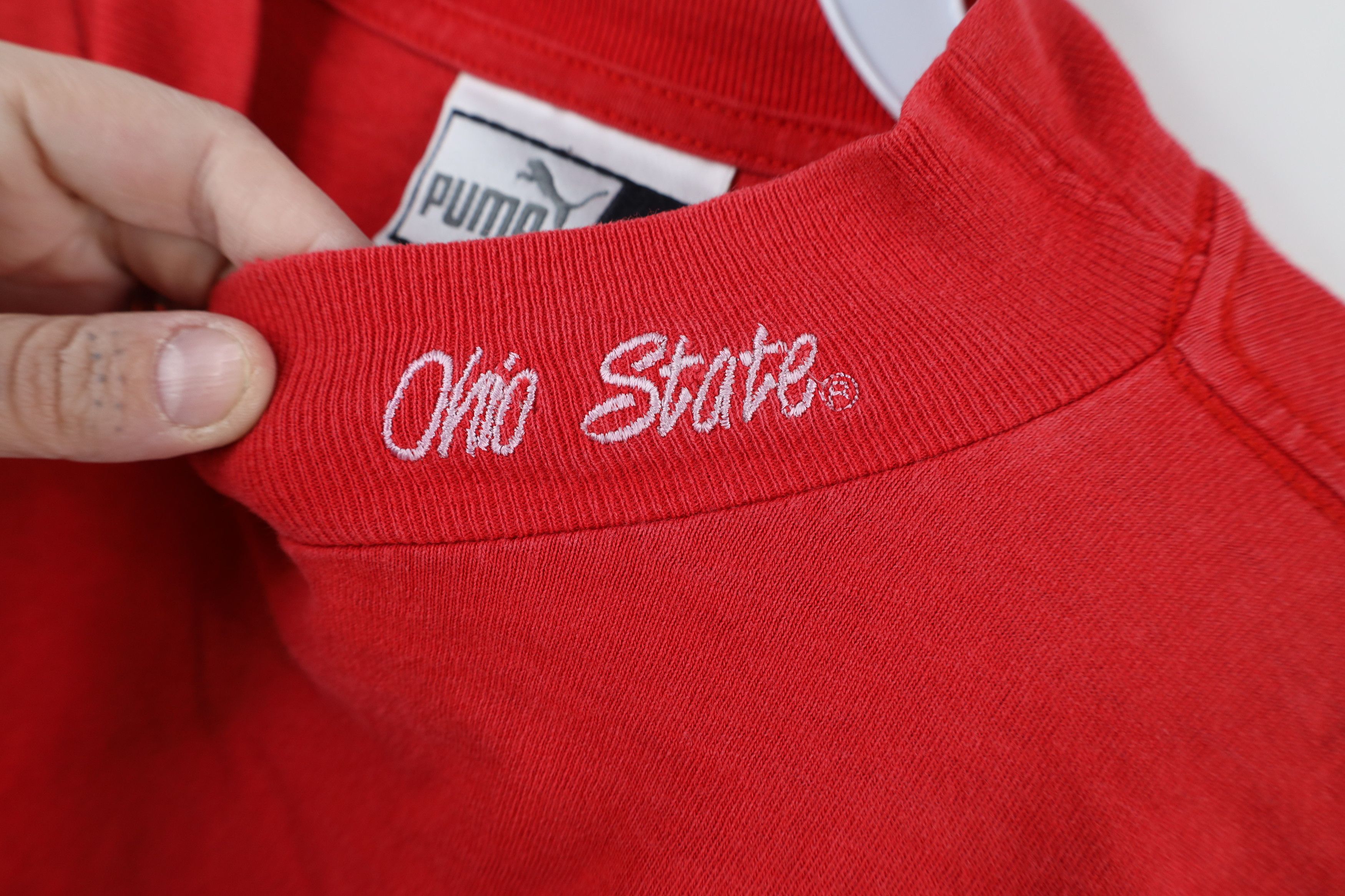 Puma × Vintage Vintage 90s Puma Ohio State University Mock Neck T-Shirt Size US L / EU 52-54 / 3 - 5 Thumbnail