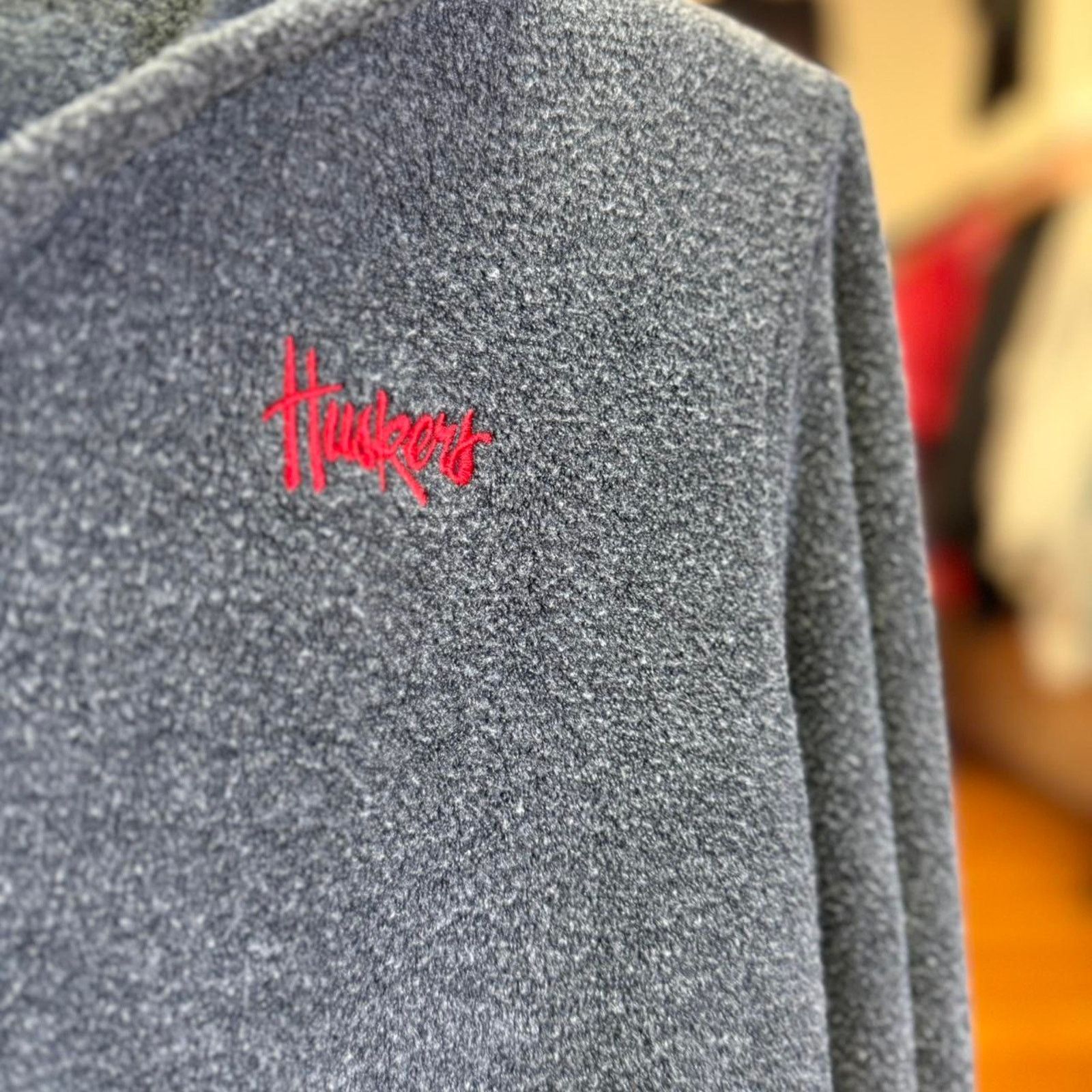 Vintage Vintage 90s Nebraska Huskers Embroidered Fleece Size US XXL / EU 58 / 5 - 5 Thumbnail