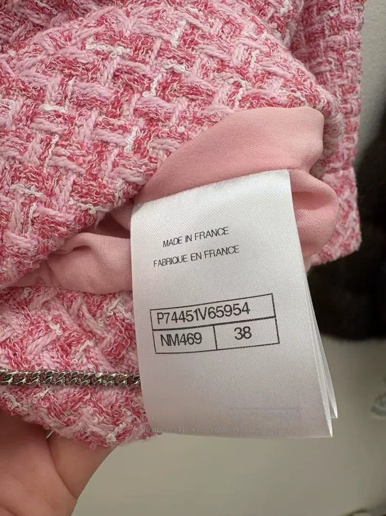 Chanel Chanel 23 Spring and Summer Series Pink Tweed Short-sleeve Size XS / US 0-2 / IT 36-38 - 5 Thumbnail