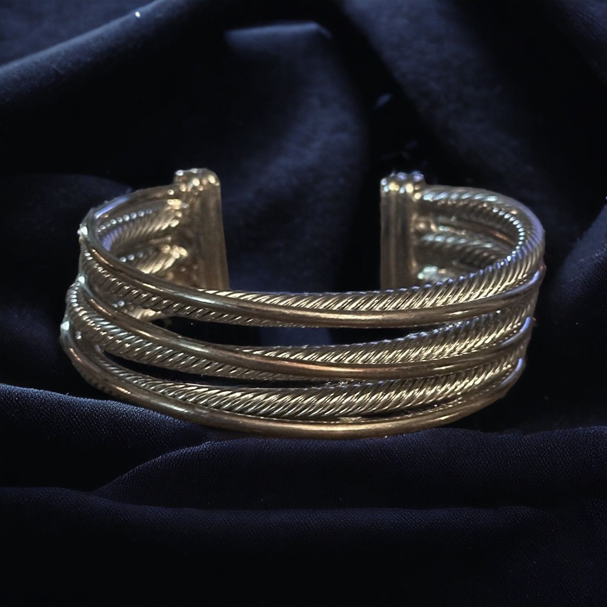 Other Two tone crossover open cuff bracelet Size ONE SIZE - 1 Thumbnail