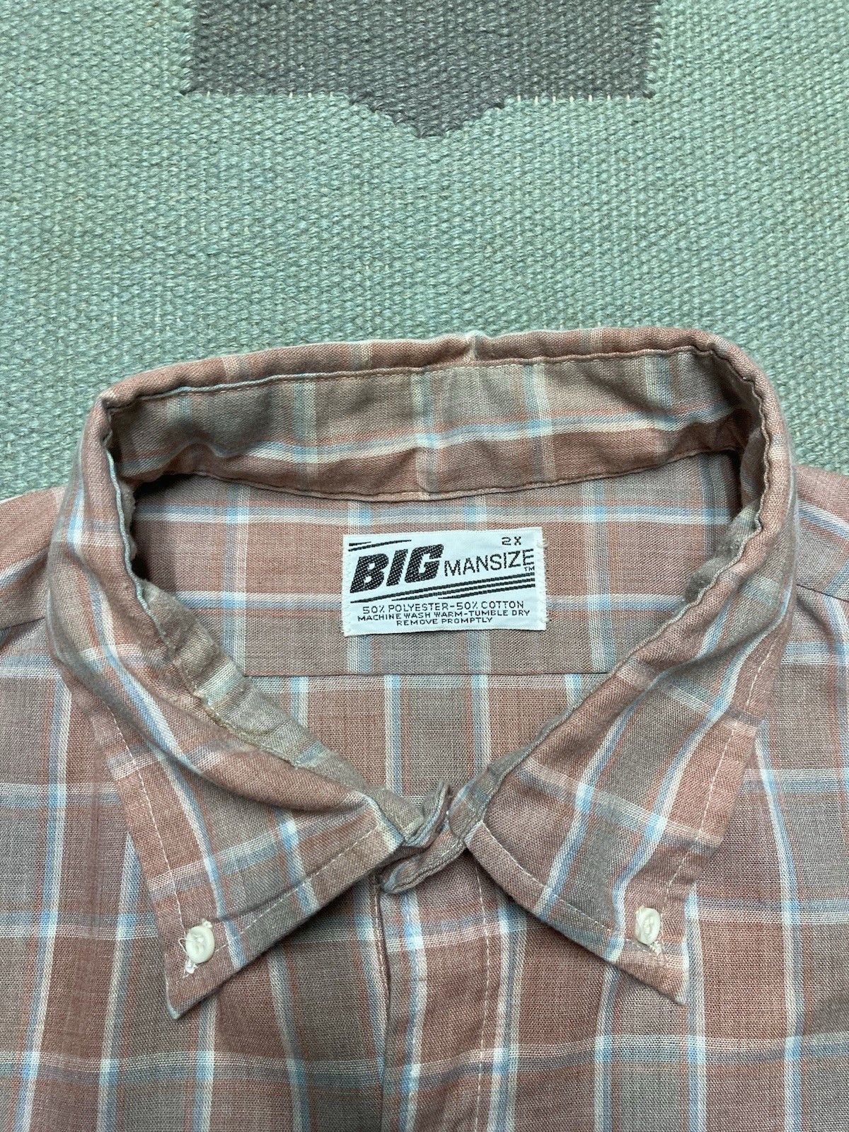Vintage Vintage 70s 80s button shirt plaid lightweight men’s XXL Size US XXL / EU 58 / 5 - 4 Thumbnail
