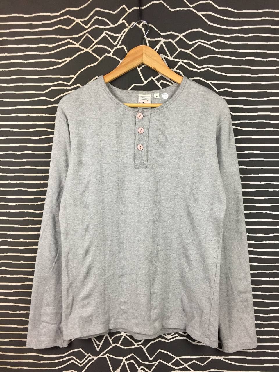 Avirex Vtg Avirex U.S.A. Ribbed Knit Henley Long Sleeve Tee Size US S / EU 44-46 / 1 - 1 Thumbnail