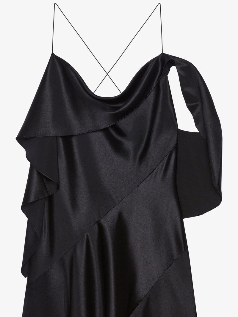 Givenchy o1n1vont0326 Asymmetric Draped Dress in Black Size XXS / US 00 / IT 34 - 5 Thumbnail