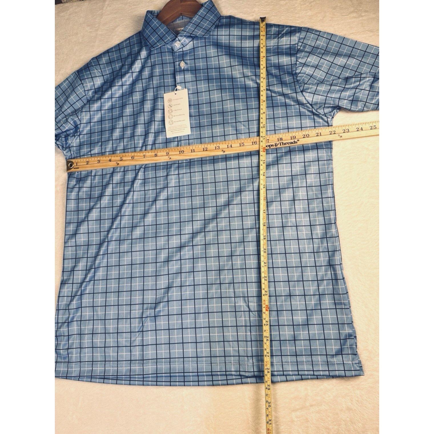 Other Collars & Co. Semi-Spread Collar Polo Shirt Blue Sz L Golf Size US L / EU 52-54 / 3 - 10 Thumbnail
