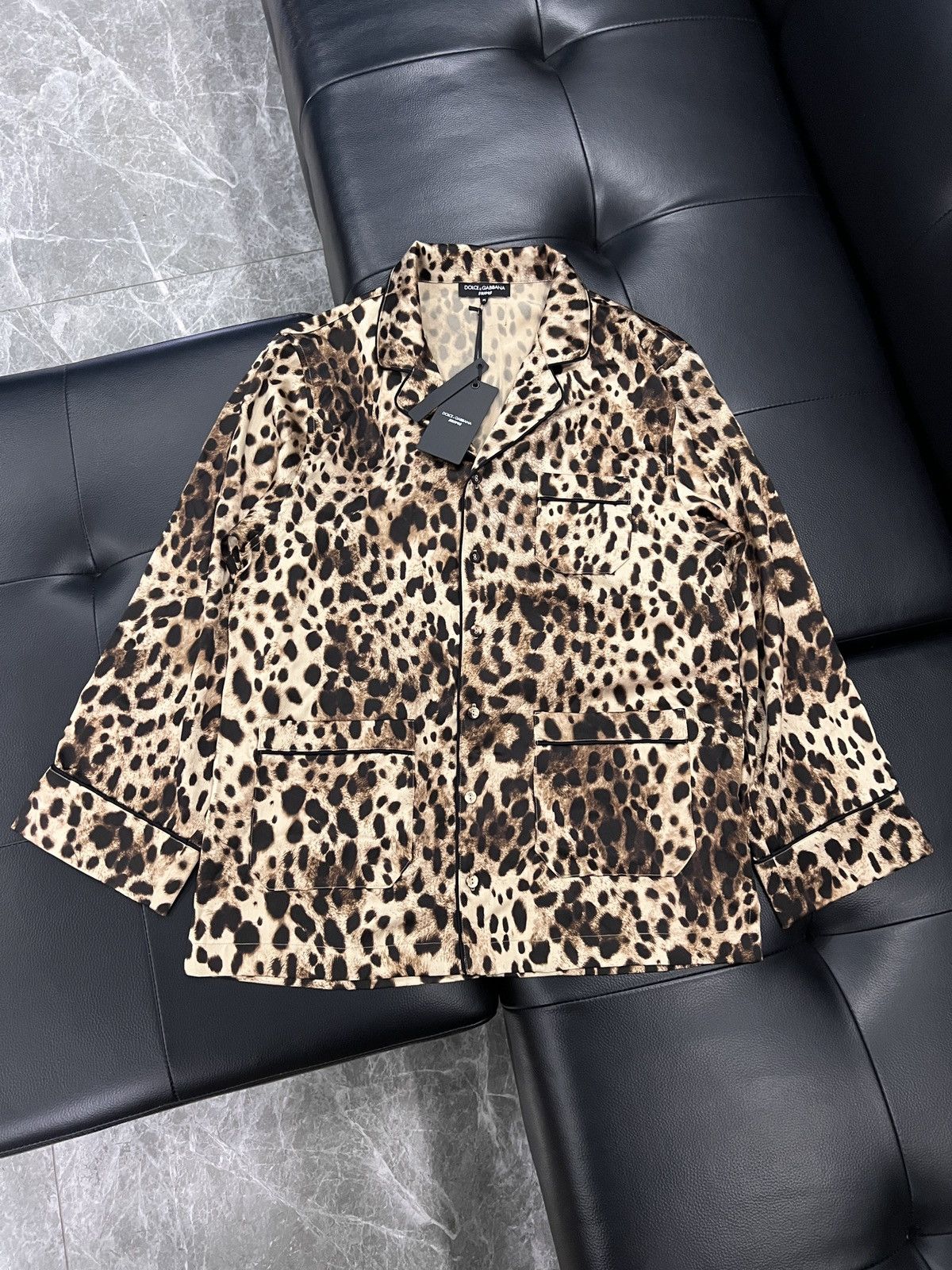 Dolce & Gabbana Dolce & Gabbana by SKIMS FW24 Silk Leopard Print Set Size US M / EU 48-50 / 2 - 7 Thumbnail