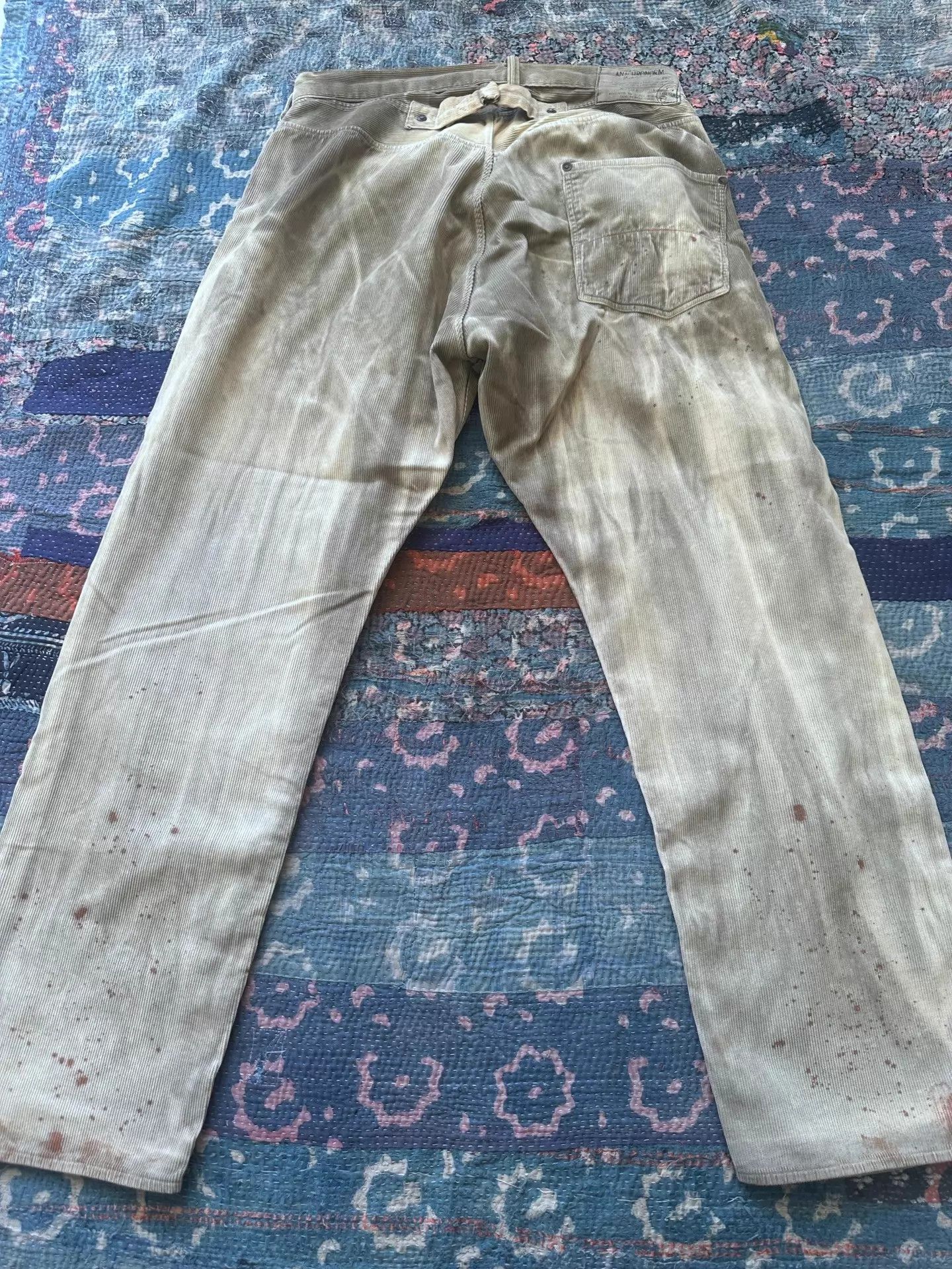ANACHRONORM anachronorm corduroy distressed pants 32 worn Size US 32 / EU 48 - 2 Thumbnail