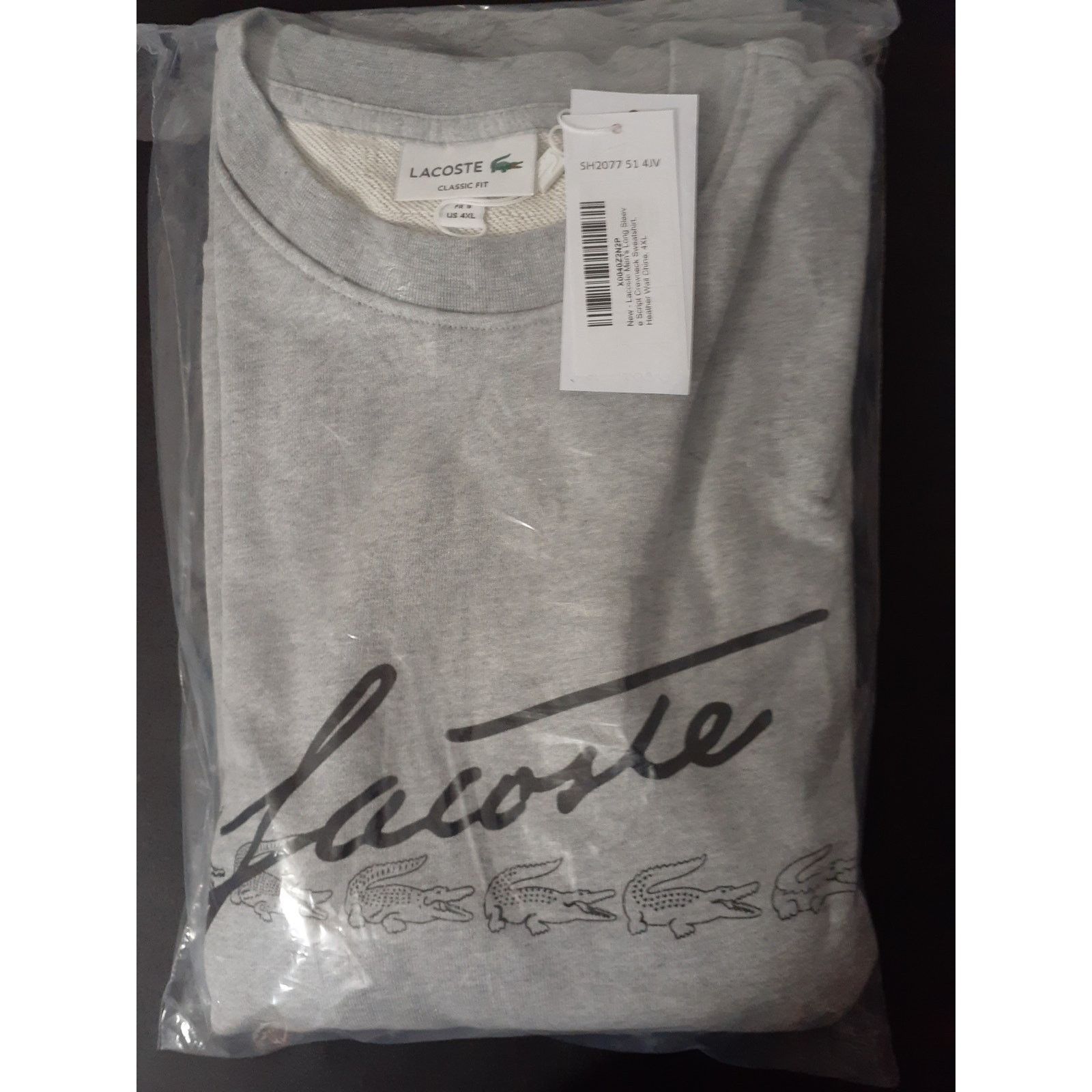 Lacoste Lacoste Men's Long Sleeve Script Crewneck Sweatshirt 4XL Size US XXL / EU 58 / 5 - 2 Thumbnail