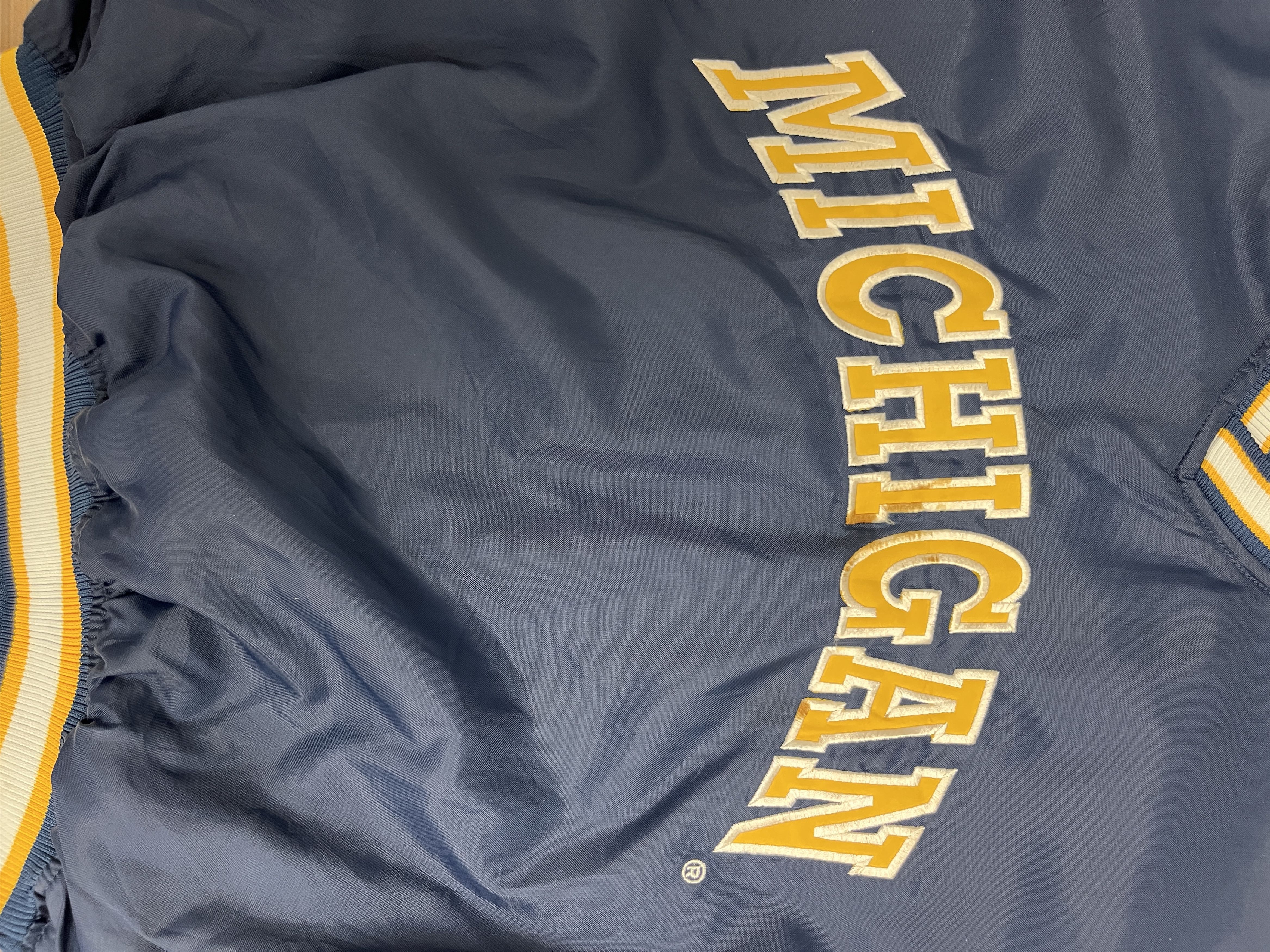 Starter Michigan Wolverines Stitched Vintage Windbreaker Jacket Size US L / EU 52-54 / 3 - 2 Thumbnail