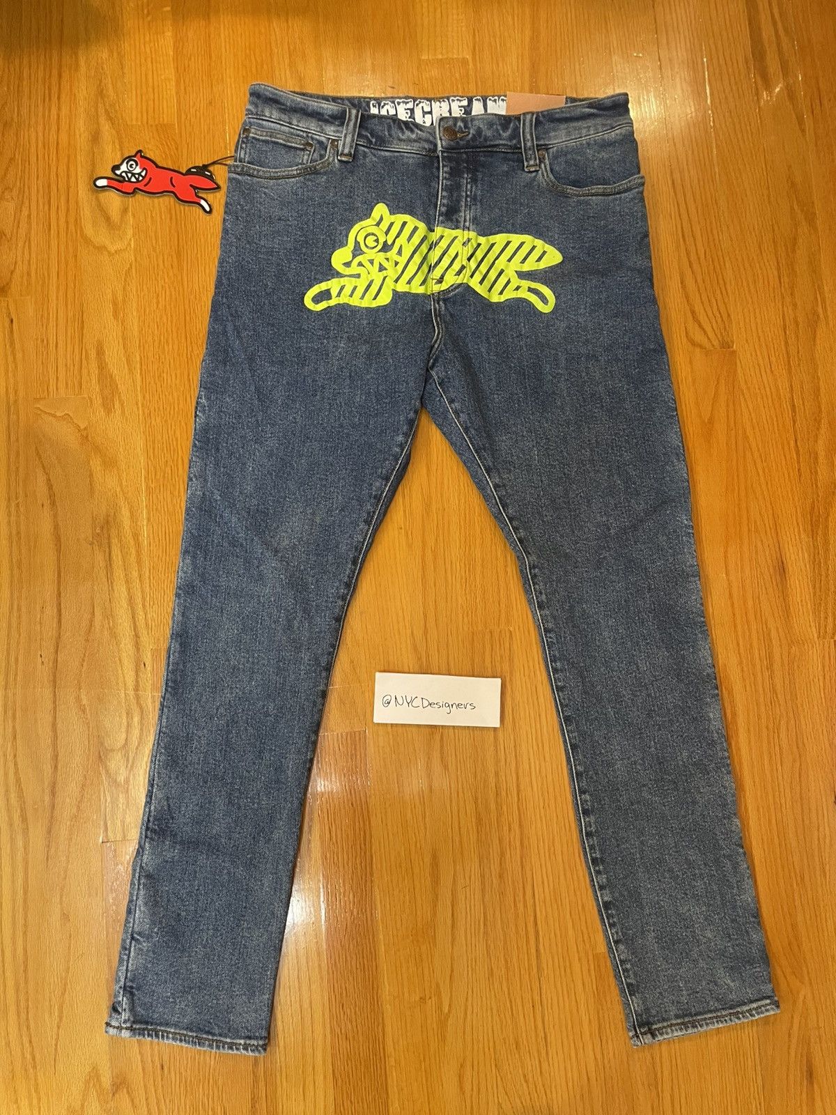Billionaire Boys Club BBC Ice Cream Running Dog Blue Jeans Size US 34 / EU 50 - 1 Thumbnail