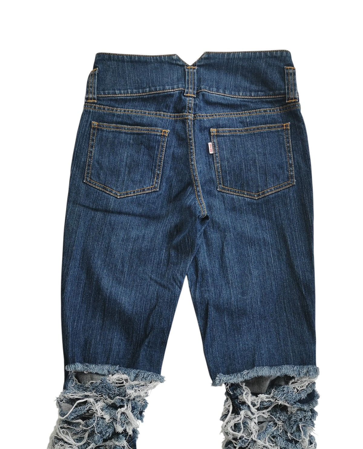 Ne-Net Né-net Frayed Damage Flared,Bootcut Punk Jeans Size 28" / US 6 / IT 42 - 7 Thumbnail