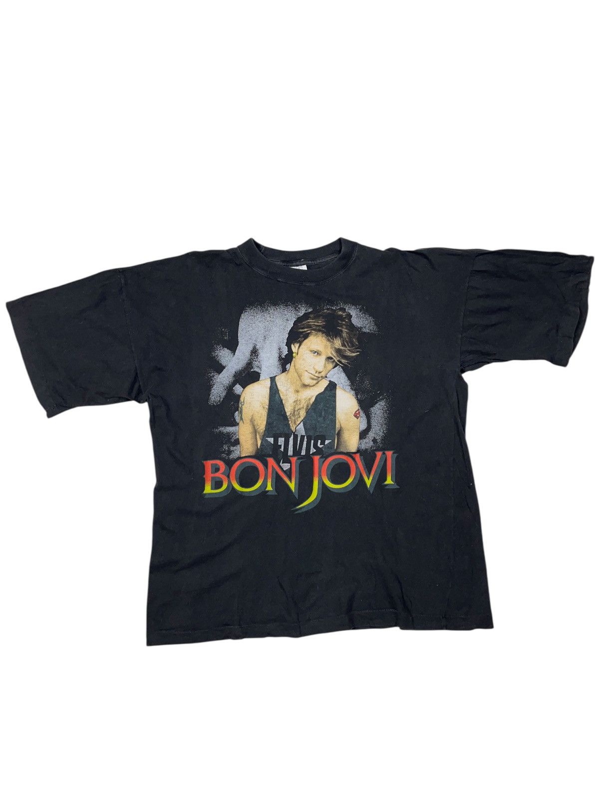 Bon Jovi Vintage 90s Bon Jovi Bootleg T-shirt Aerosmith Van Halen Size US XL / EU 56 / 4 - 1 Thumbnail