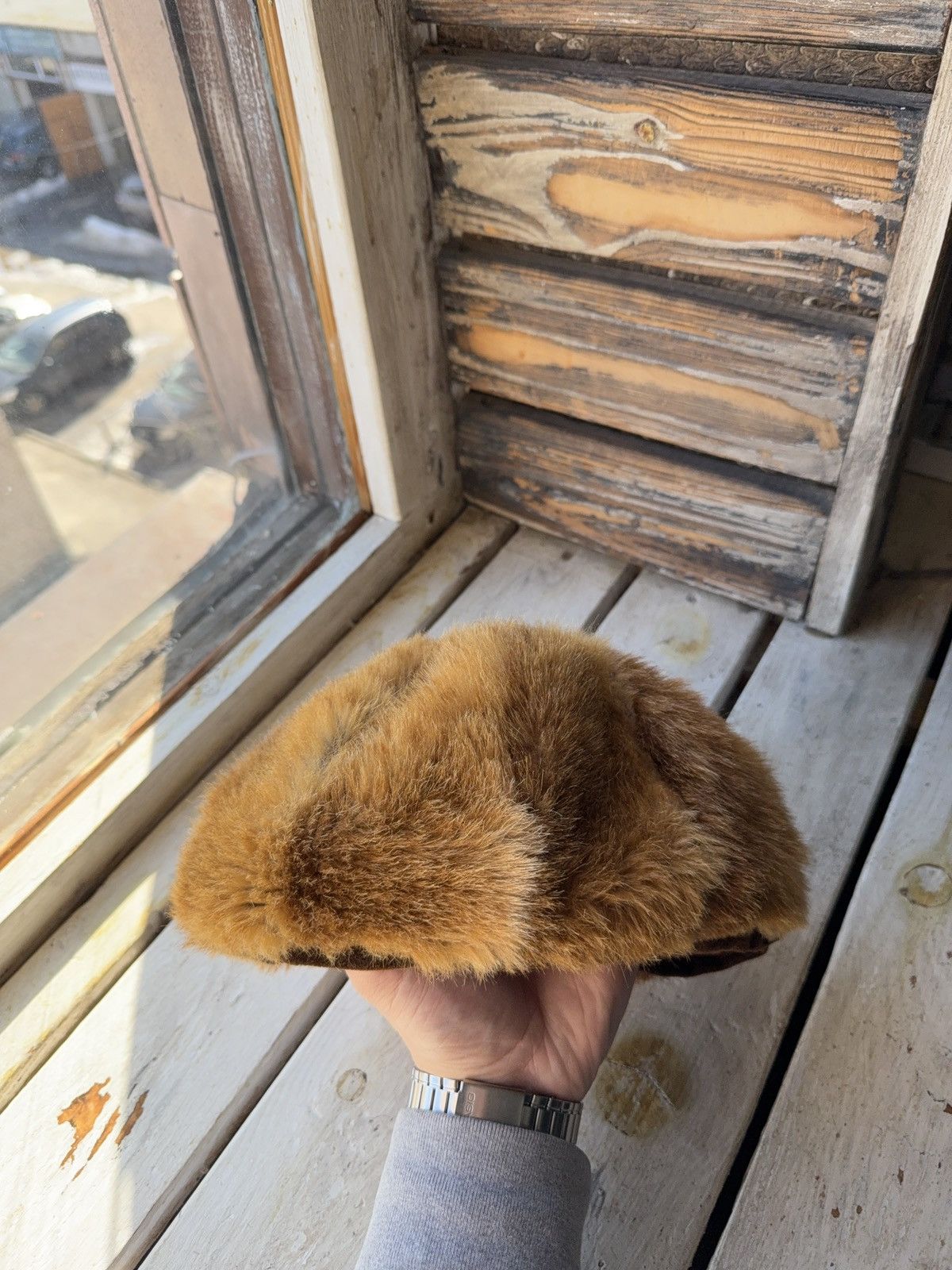 Japanese Brand 90s Vintage Brown Fur Beret Hat Y2K Russian Style Unisex Size ONE SIZE - 3 Thumbnail