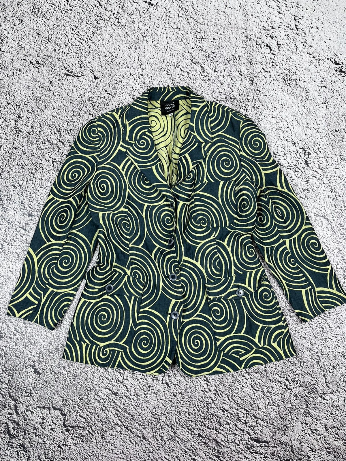 Anna Sui Vintage 90s Anna Sui Abstract Luxury Blazer size 46 Size L / US 10 / IT 46 - 7 Thumbnail