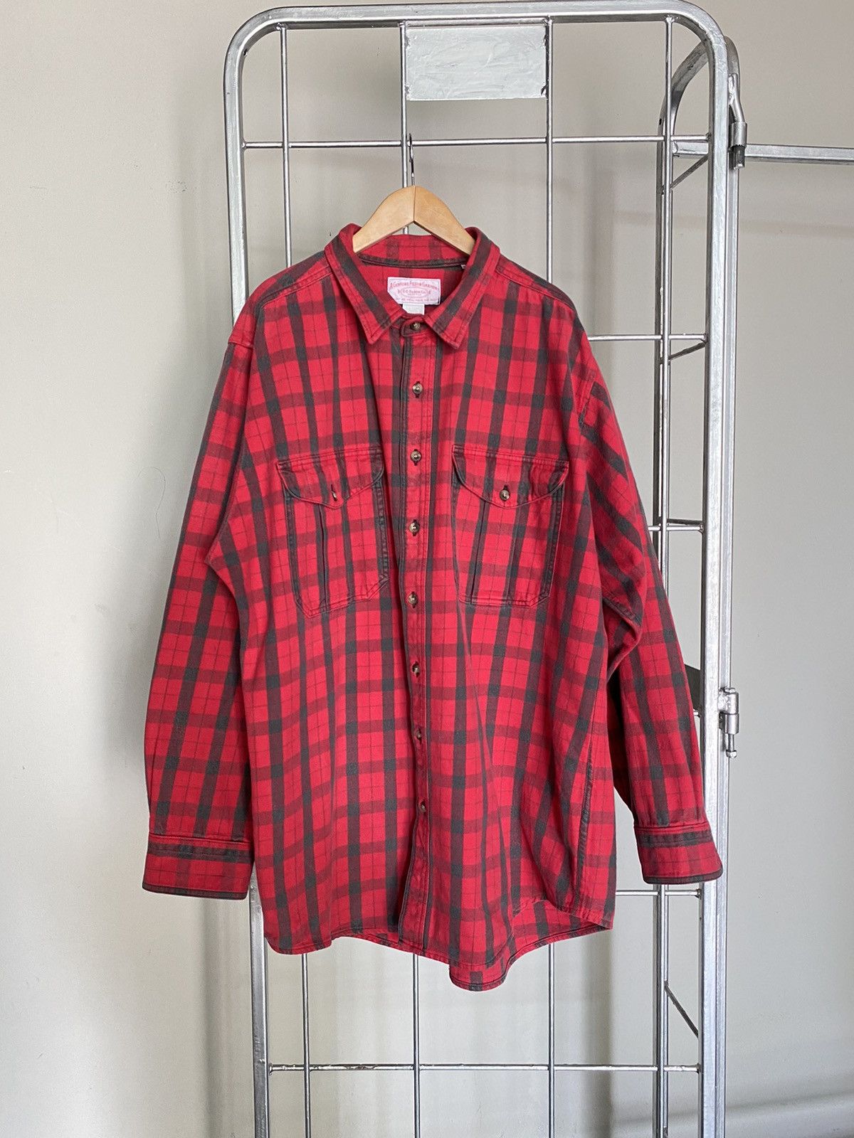 image of Filson Garment Red Plaid Shirt, Men's (Size 2XL)