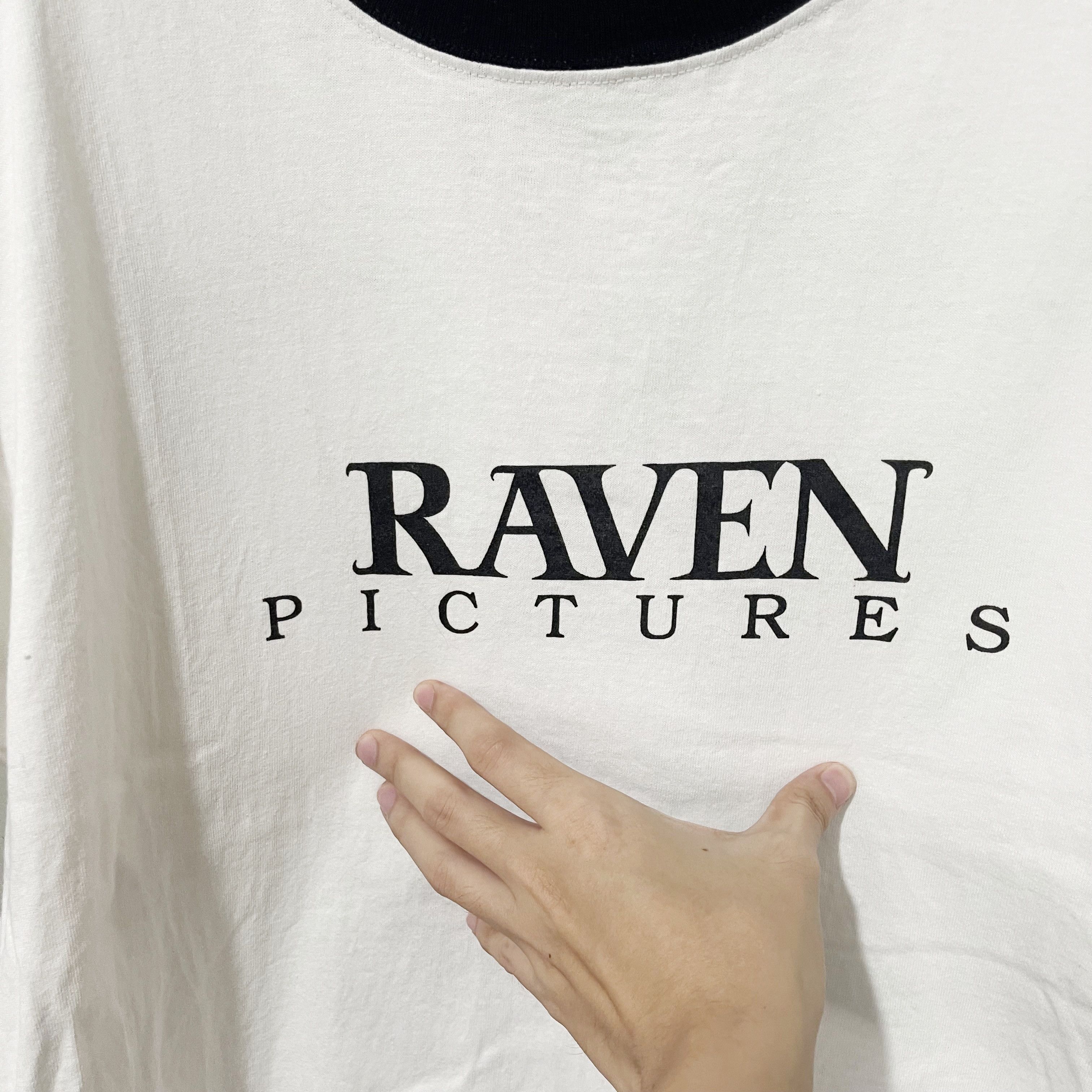 Vintage Vintage 90s Raven Pictures Ringer Tee Size US L / EU 52-54 / 3 - 2 Thumbnail