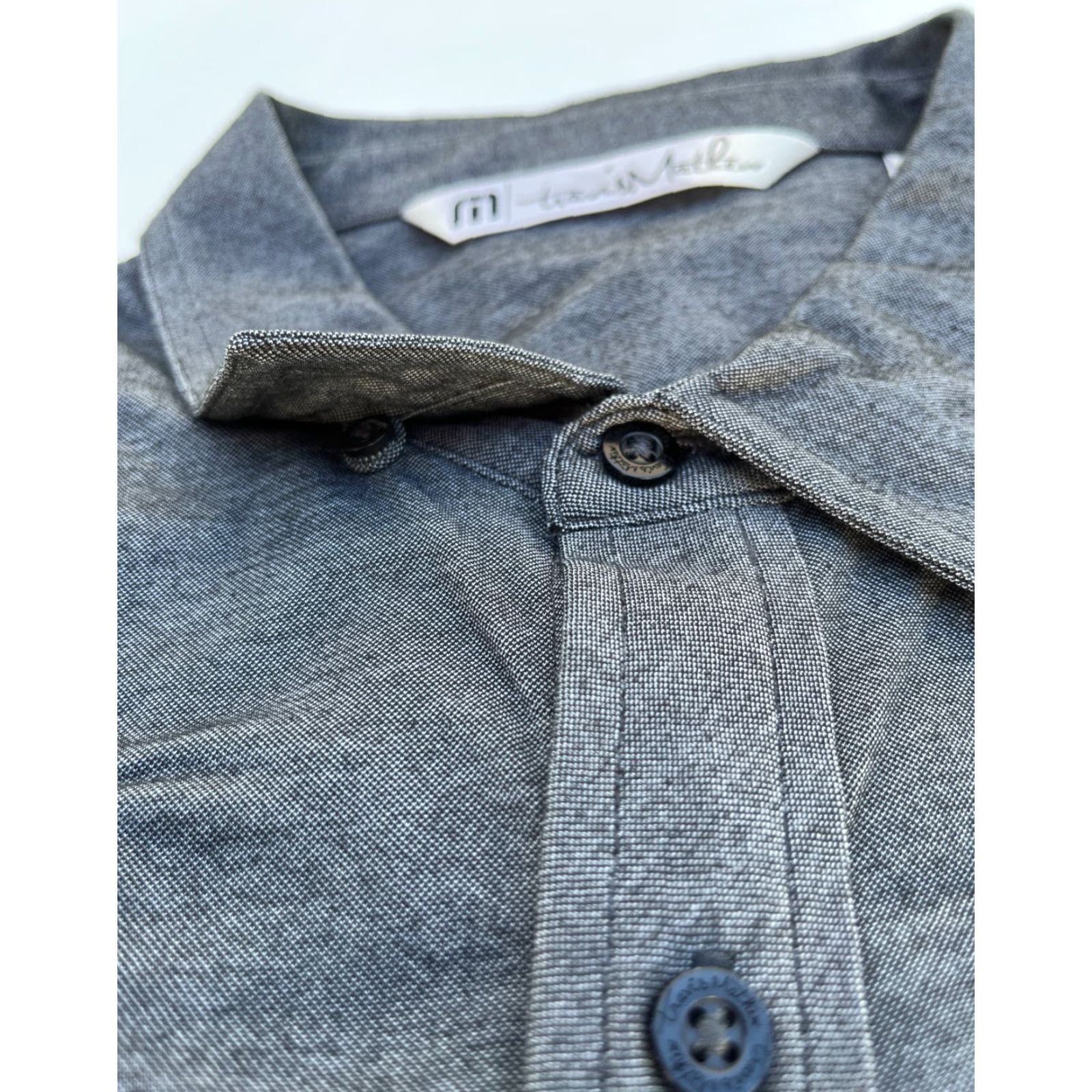 TravisMathew VINTAGE Travis Mathew Button-Up Shirt Stretch XL Gray Cotton Polyester Blend Knit Men Button-Down Casual Shirt Mens Size US XL / EU 56 / 4 - 5 Thumbnail