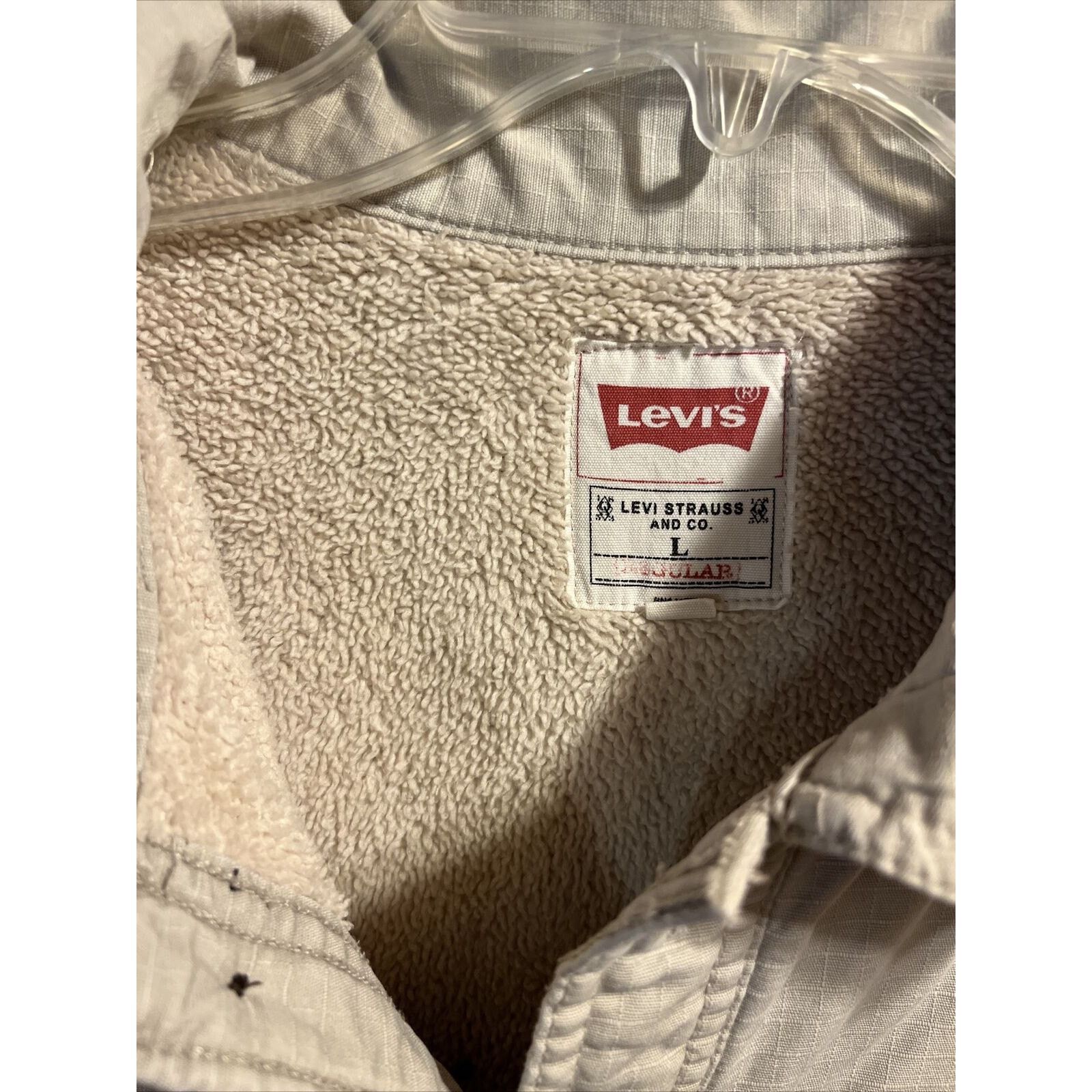 Levi's Levis VTG Men’s L Beige Sherpa Fleece Button Workwear Jacket Size US L / EU 52-54 / 3 - 3 Thumbnail