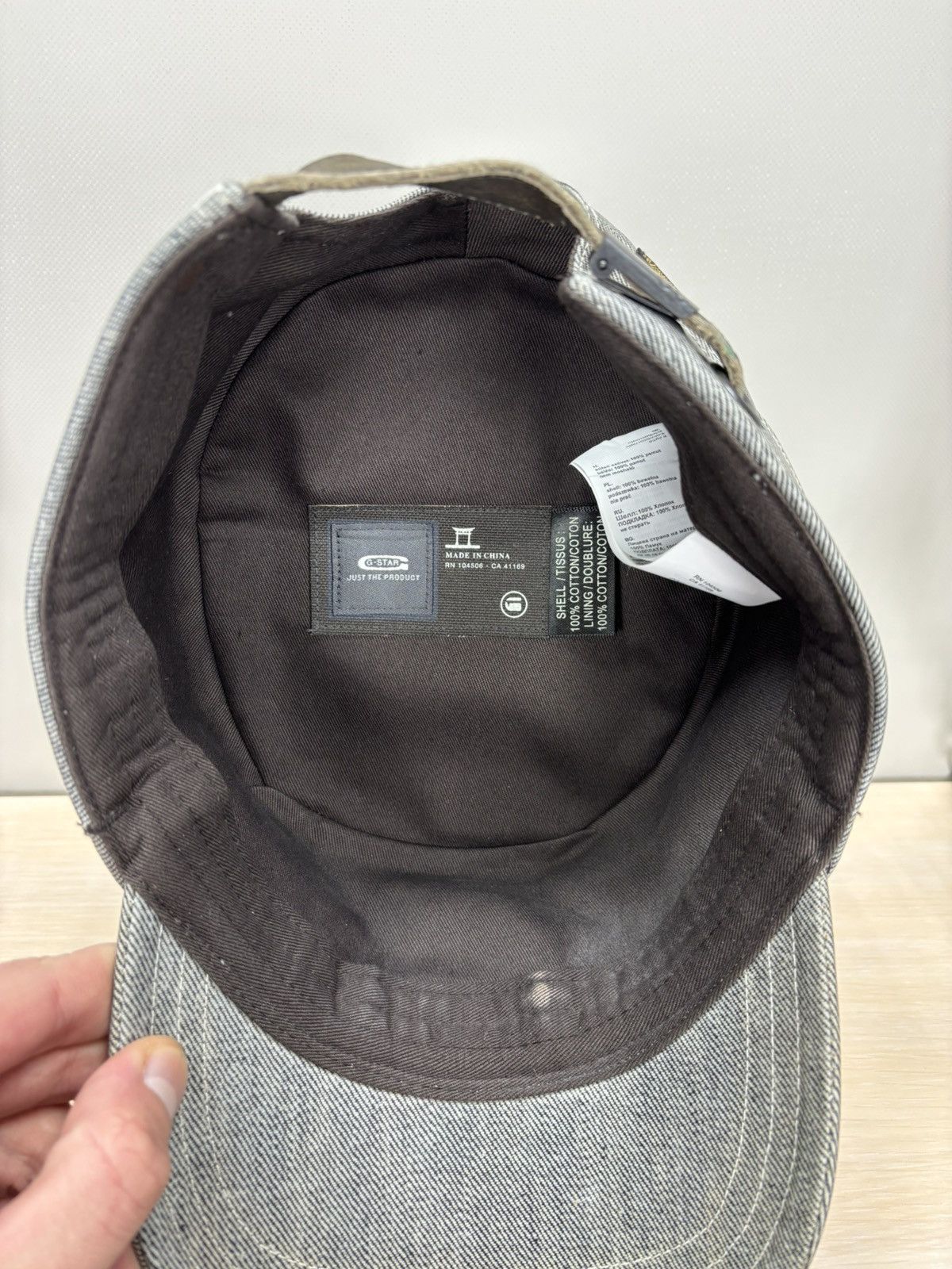G-Star Mens denim Y2k cap G Star Raw Color Gray Size ONE SIZE - 8 Thumbnail