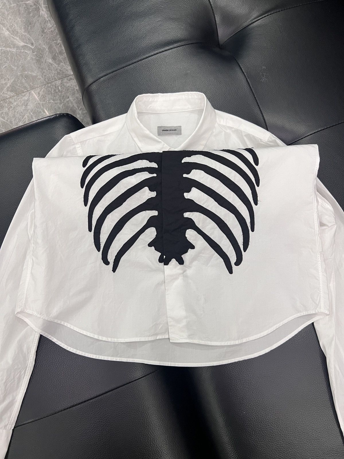 Undercover Undercover AW13 Skeleton Rib Patch Shirt Size US S / EU 44-46 / 1 - 9 Thumbnail