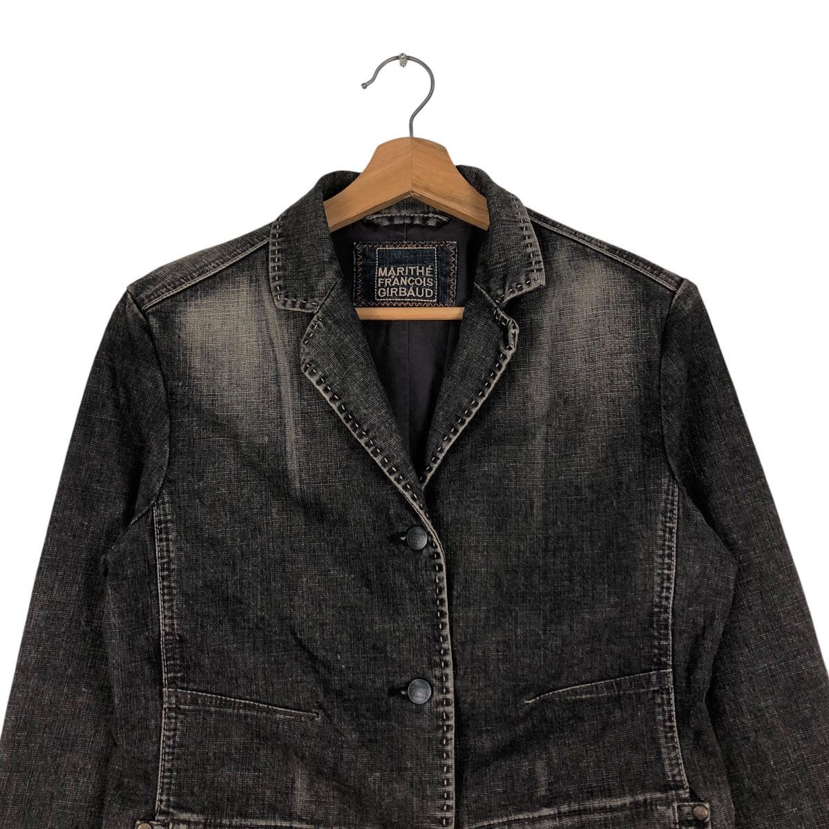 Marithe + Francois Girbaud 📌Cropped Chore Biker Jacket Denim Marithe Francois Girbaud Size US M / EU 48-50 / 2 - 4 Thumbnail
