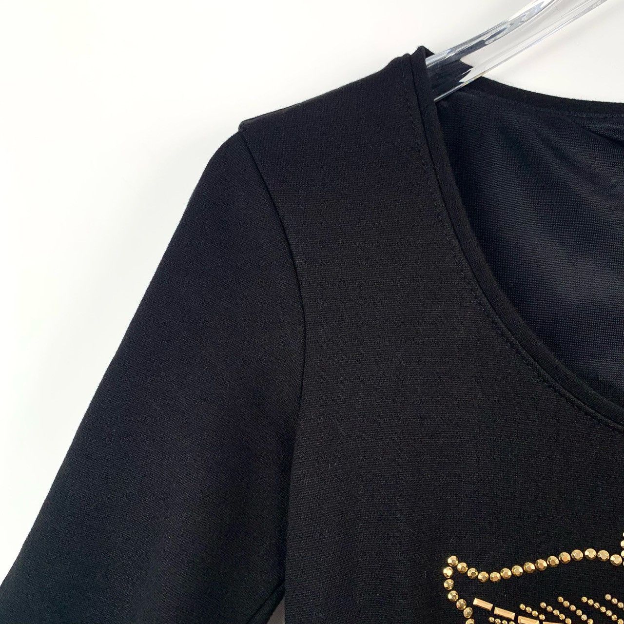 Versace Versace Hot-Fix Rhinestone Pattern Black Round Neck Dress Size XS / US 0-2 / IT 36-38 - 3 Thumbnail