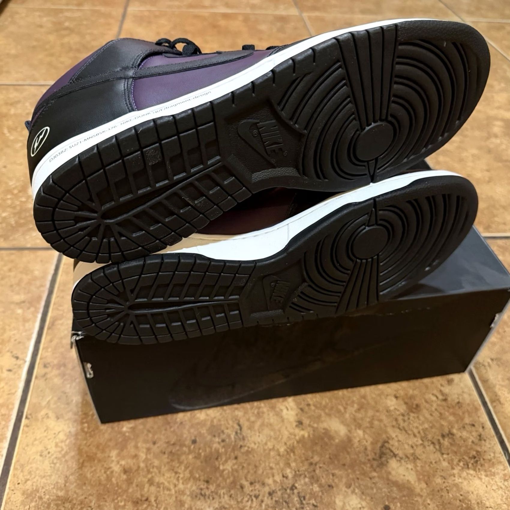 Nike Nike Dunk High Beijing DJ0382-600 OG Retro 2021 Size 12 - Fragment Design - Leather Purple Sneakers Mens Shoes Size US 12 / EU 45 - 7 Thumbnail