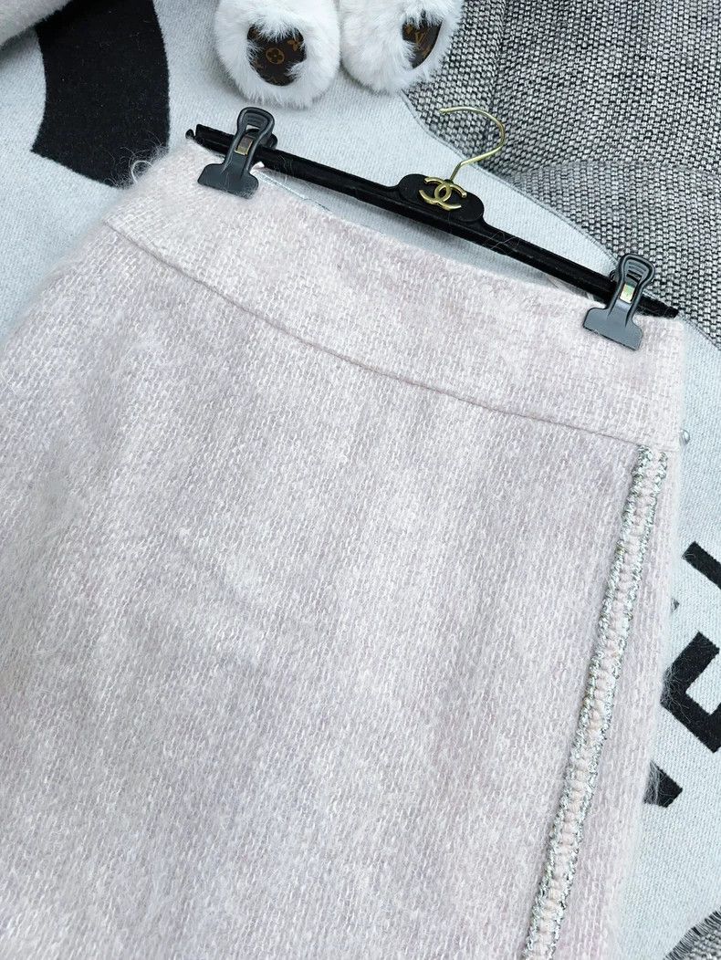 Chanel Chanel Control series nude pink horsehair silver rolled-ed Size 25" / US 0 / IT 36 - 4 Thumbnail