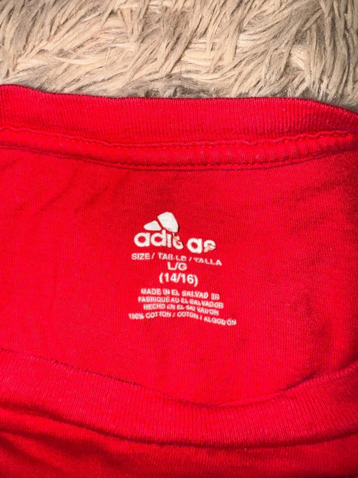 Adidas Boy’s Red Adidas T-Shirt XL Size US XL / EU 56 / 4 - 3 Thumbnail
