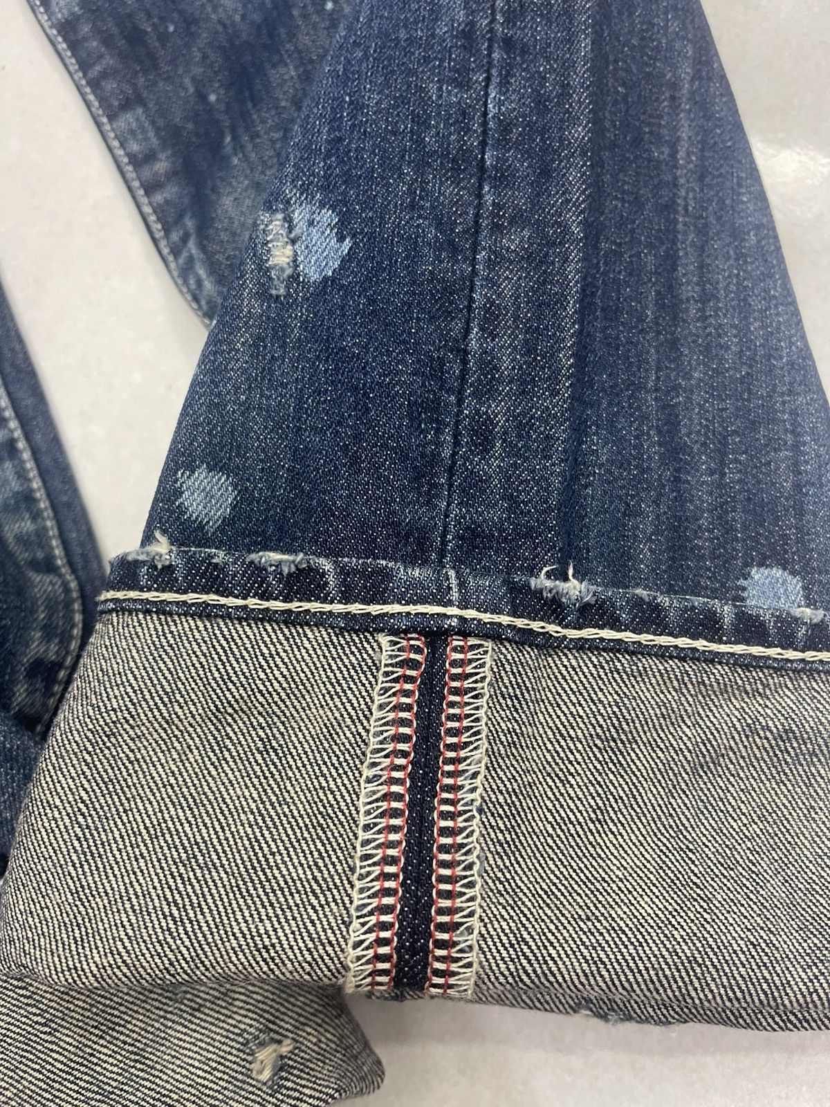 Vanquish Vanquish "Hello World" Paint Splatter Distressed Denim Size US 32 / EU 48 - 17 Thumbnail