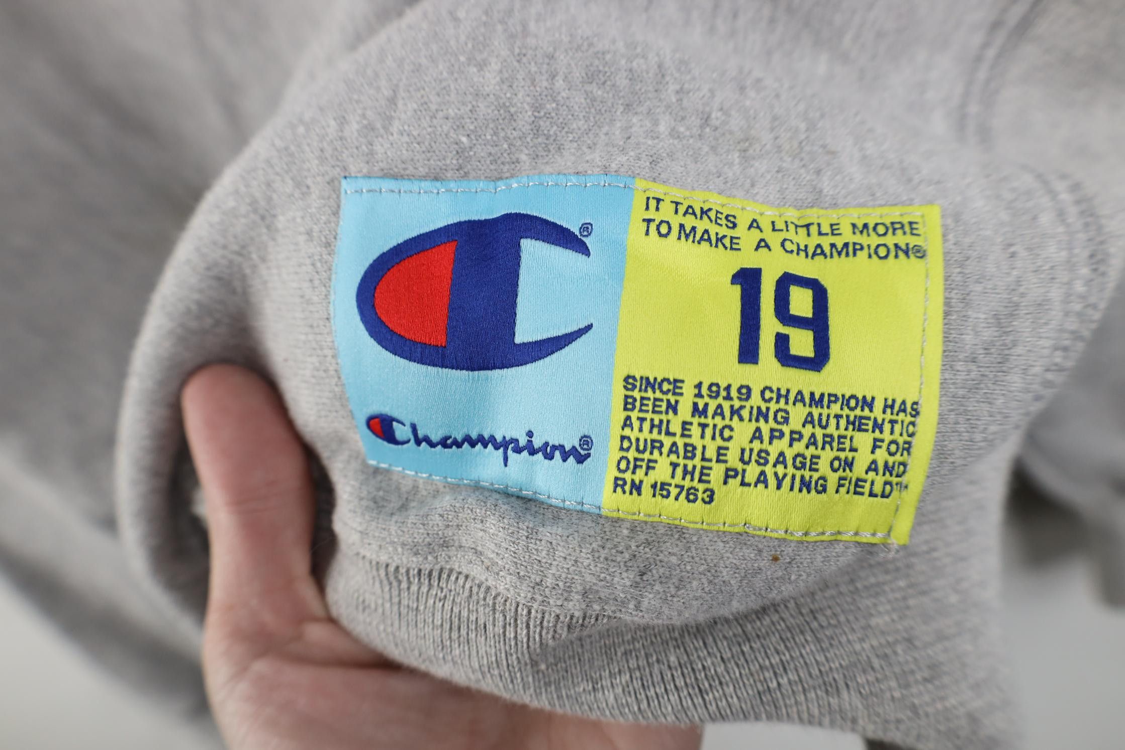 Champion Y2K Champion Reverse Weave Spell Felt Patch Heavy Sweatshirt Size M / US 6-8 / IT 42-44 - 7 Thumbnail
