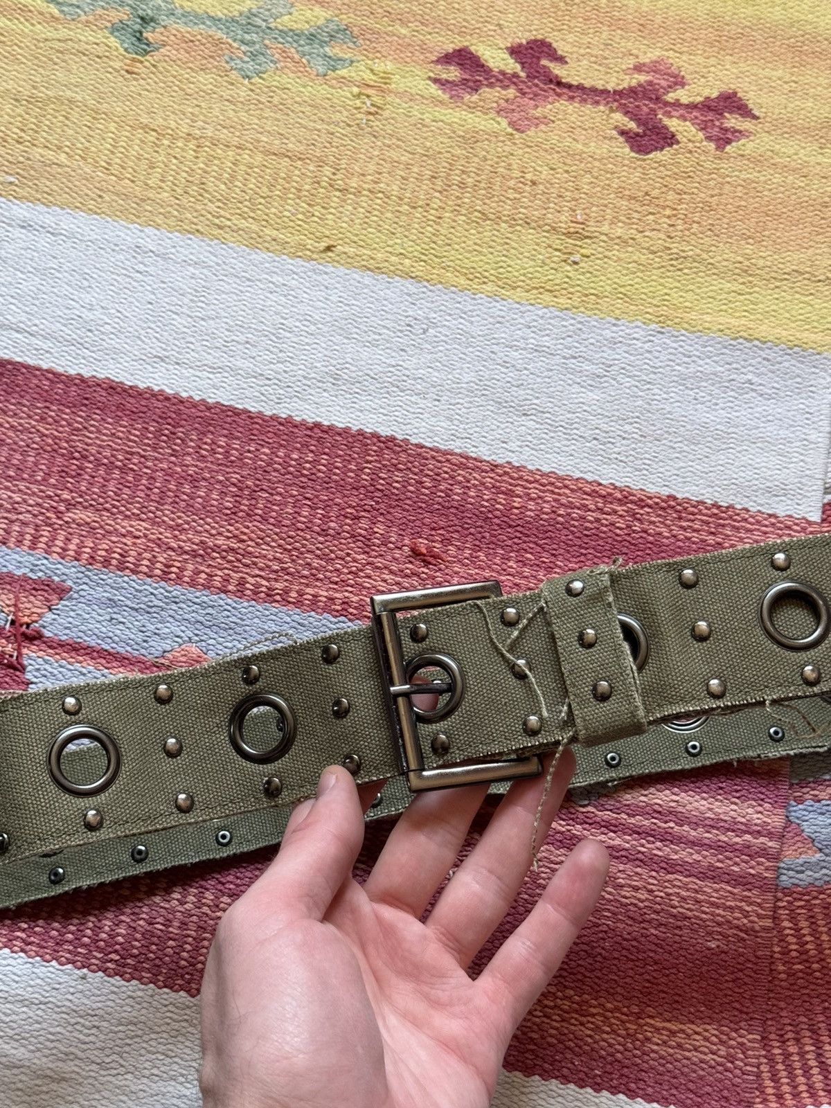 Vintage Vintage 00’s y2k Military Khaki Japanese Belt Size ONE SIZE - 2 Thumbnail