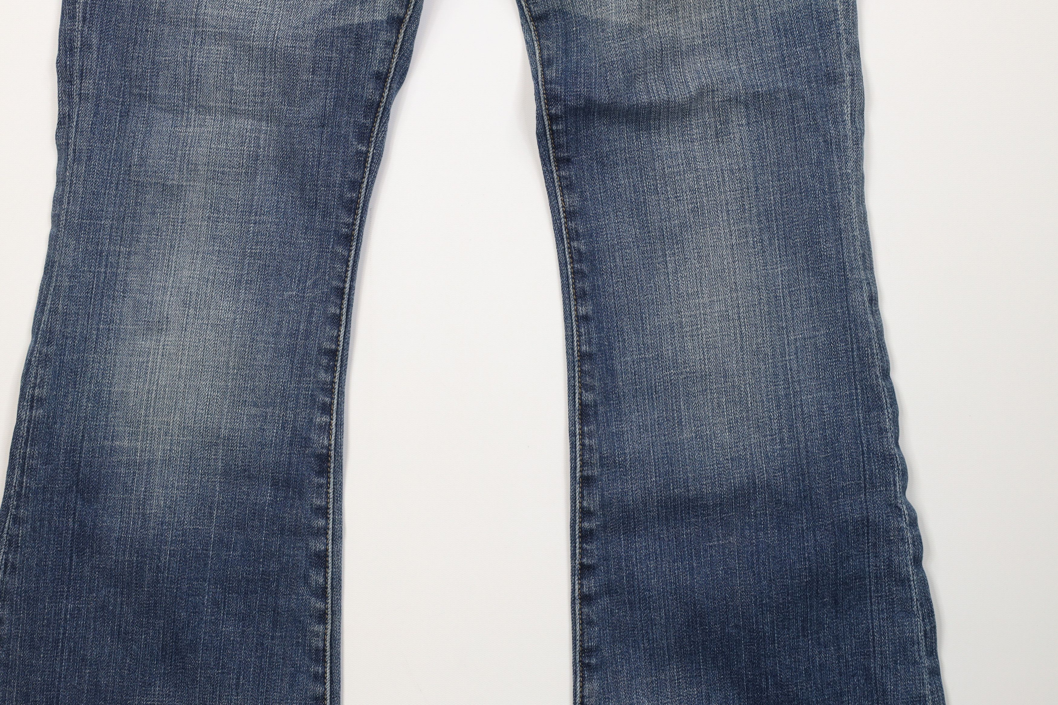 Express Vintage Y2K Express Babydoll Stella Flared Wide Leg Jeans Size 32" / US 10 / IT 46 - 4 Thumbnail