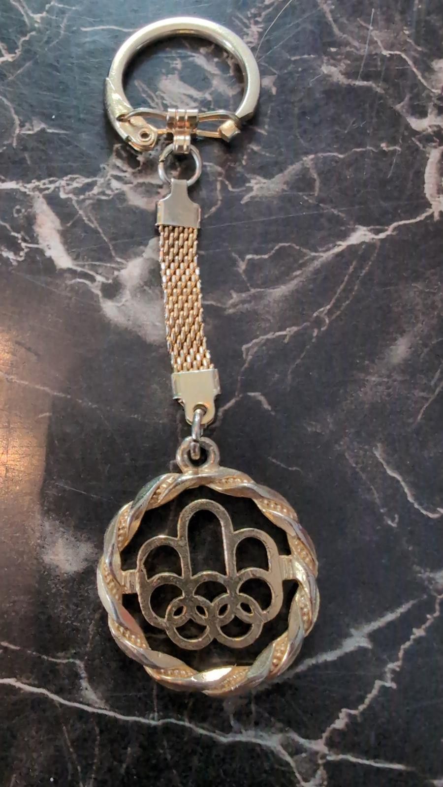 USA Olympics Vintage Olympic Rings Keychain – Metal Mesh Chain Size ONE SIZE - 4 Thumbnail