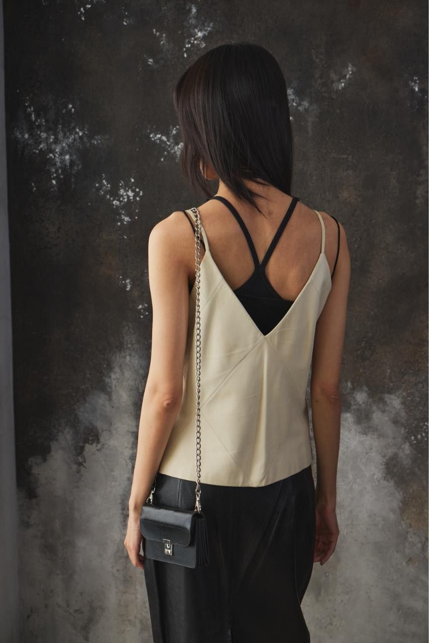 Loewe LOEWE Paneled Leather Camisole Top Size S / US 4 / IT 40 - 3 Thumbnail