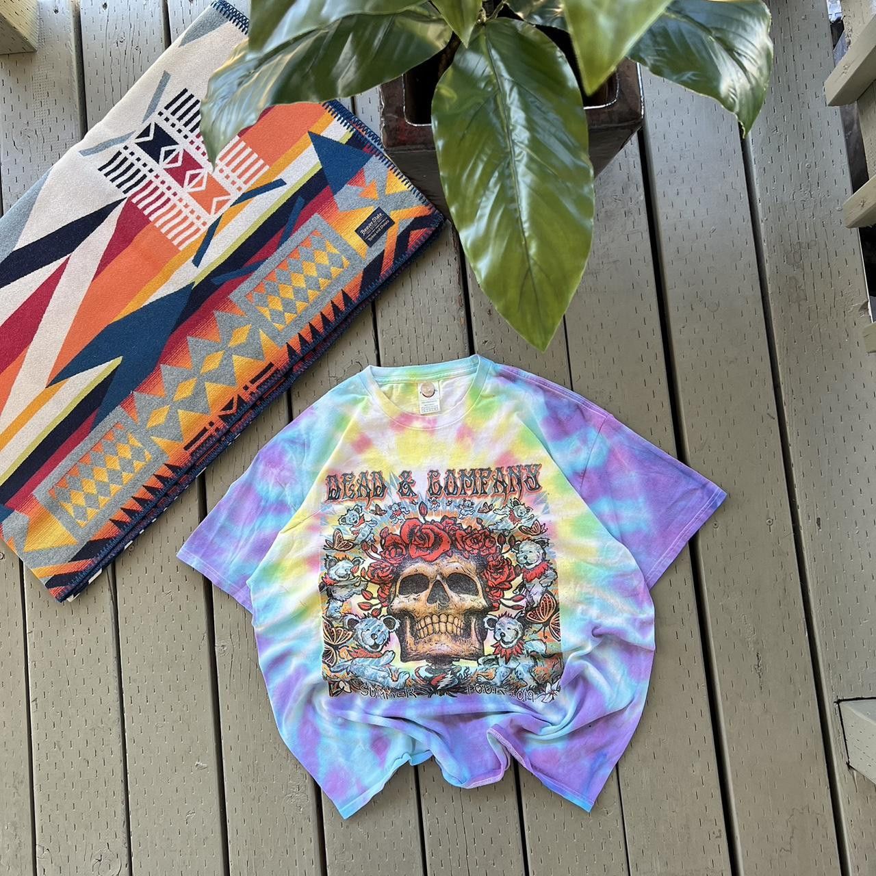 Grateful Dead Grateful Dead Dead and Company Tour T Shirt Tie Dye Skull Size US XL / EU 56 / 4 - 3 Thumbnail
