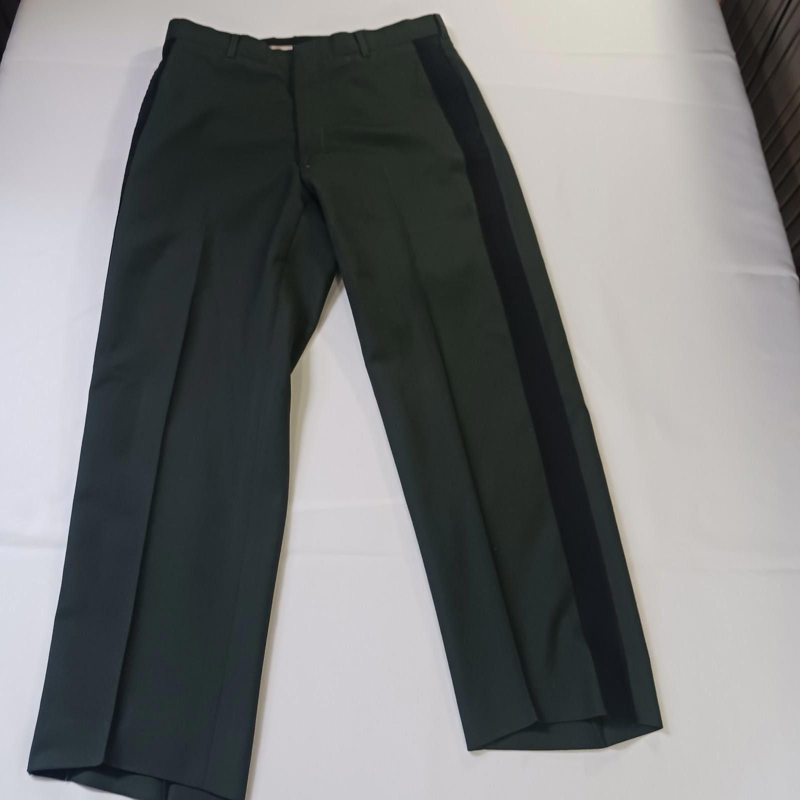 Designer Tennessee Apparel Men 34S Poly/Wool Serge Army Green Trouser Size ONE SIZE - 11 Thumbnail