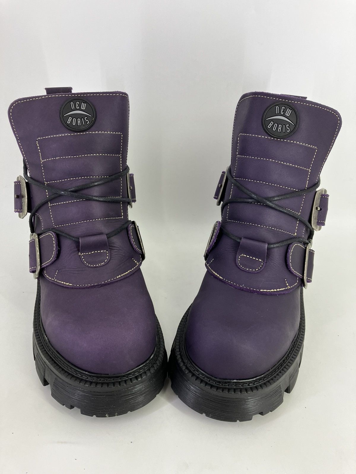 Vintage New Boris genuine leather chunky platform ankle boots 90s00s Size US 8 / EU 41 - 3 Thumbnail